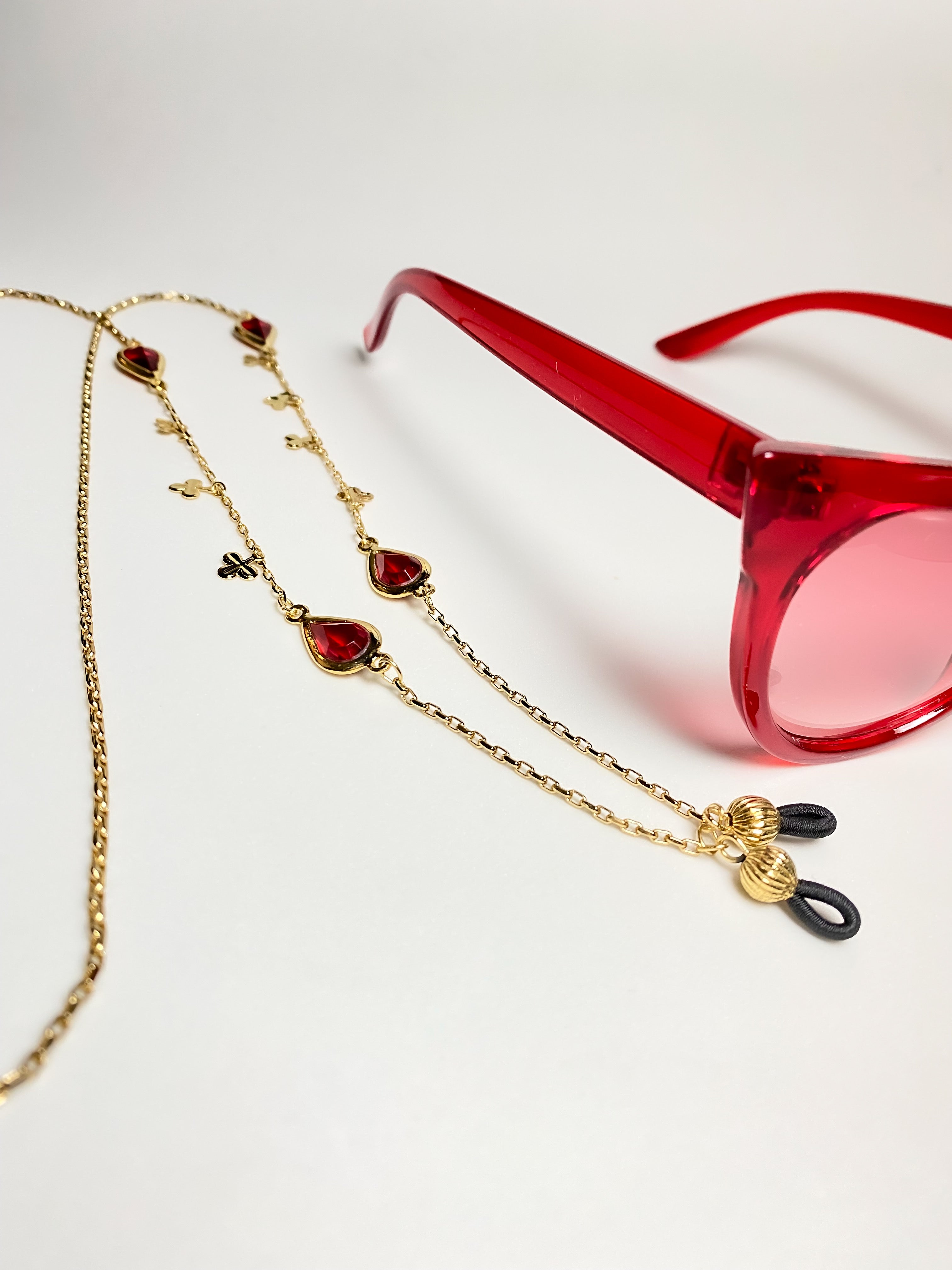 Porta Lentes Gotas Rojas