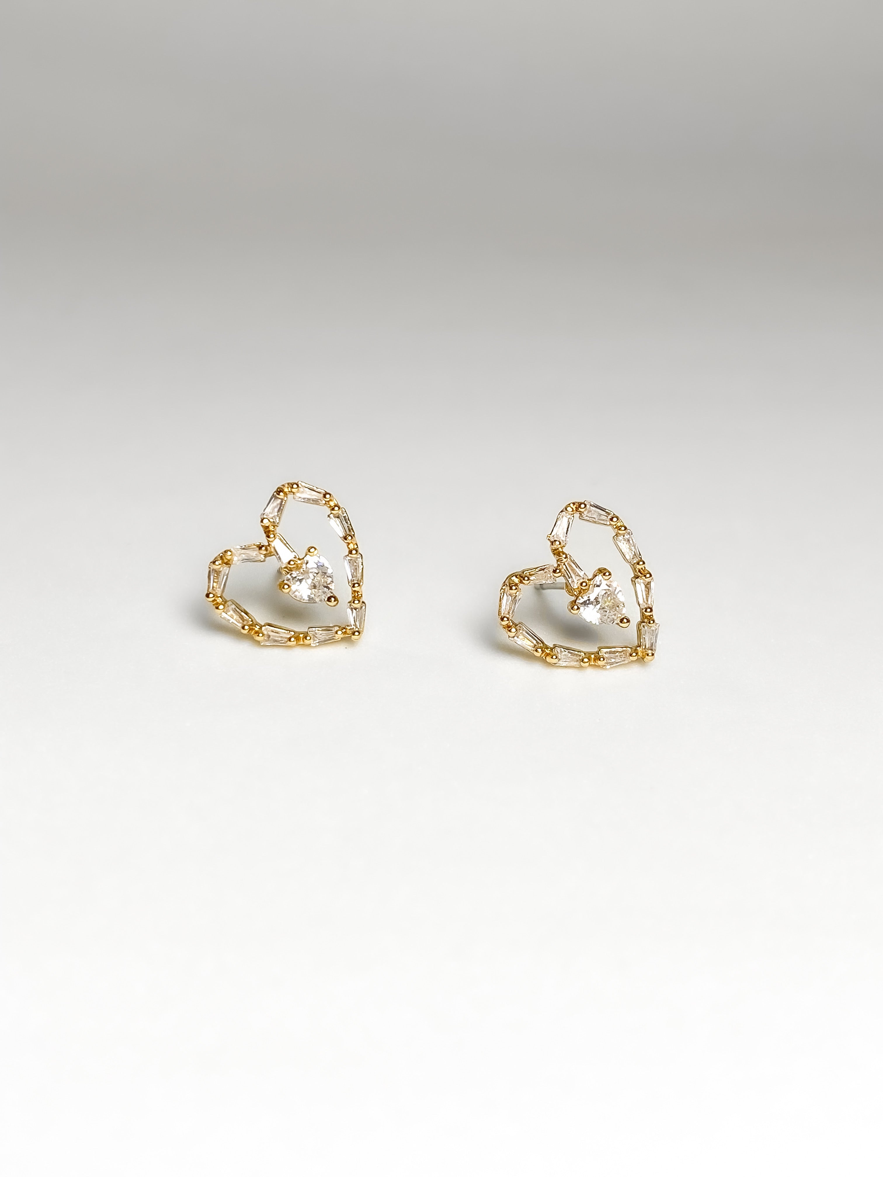 Aretes Corazón Zirconias