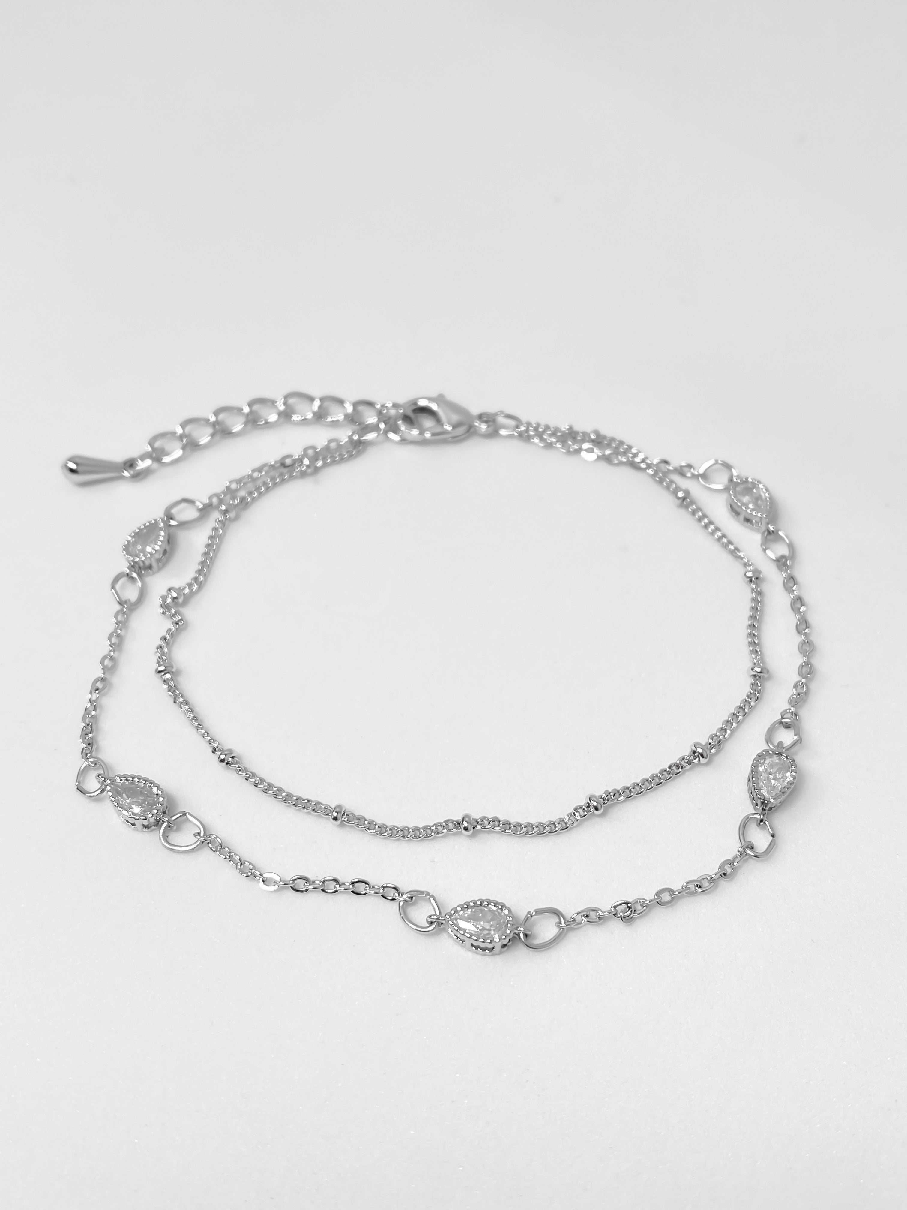 Pulsera Gotas Plateadas