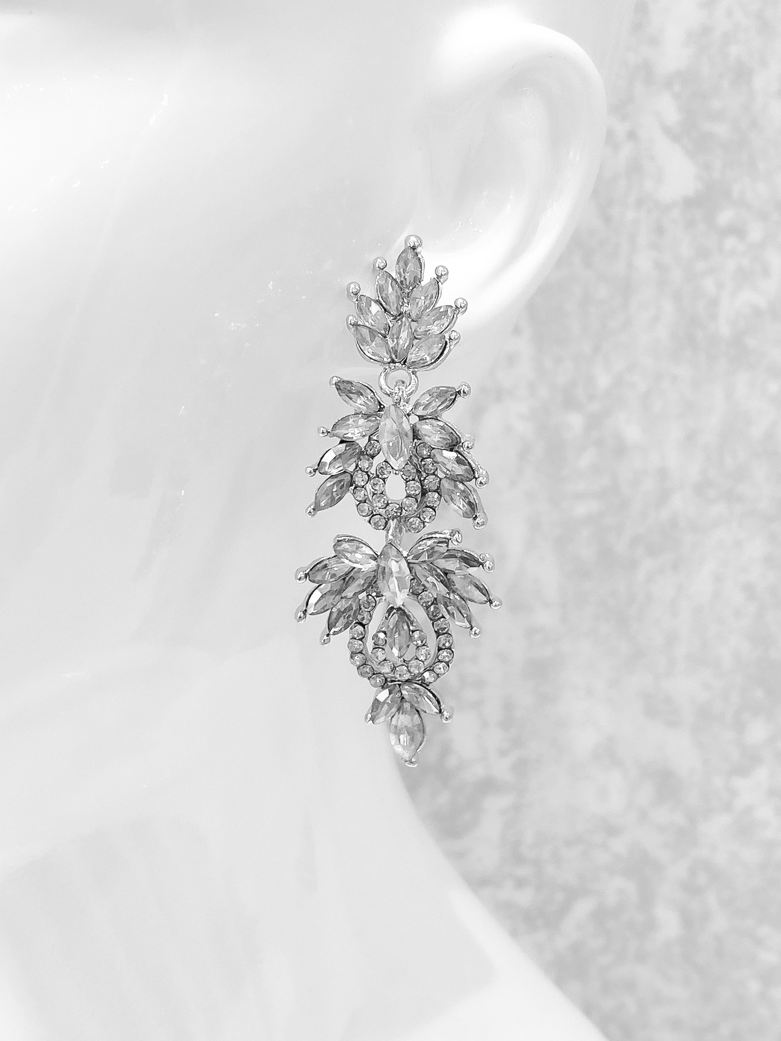 Aretes Marquises - Plateados