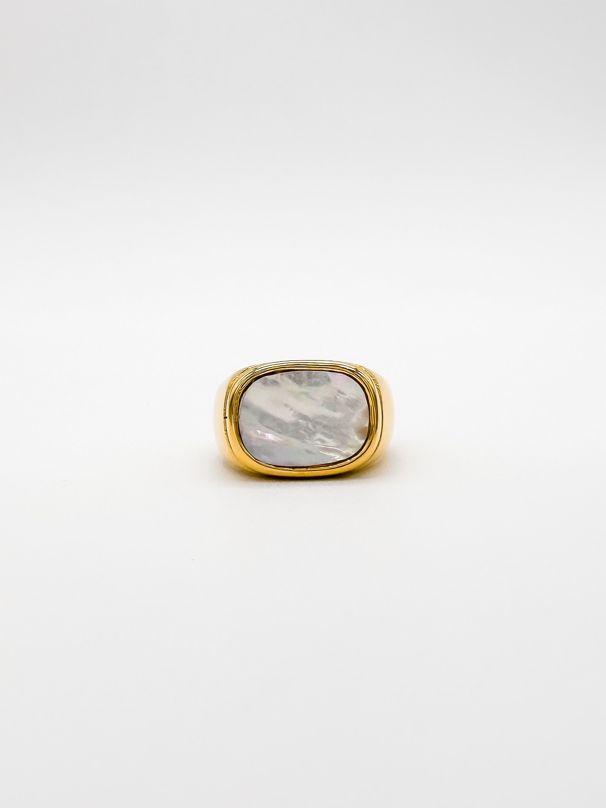 Anillo Rectángulo Madre Perla