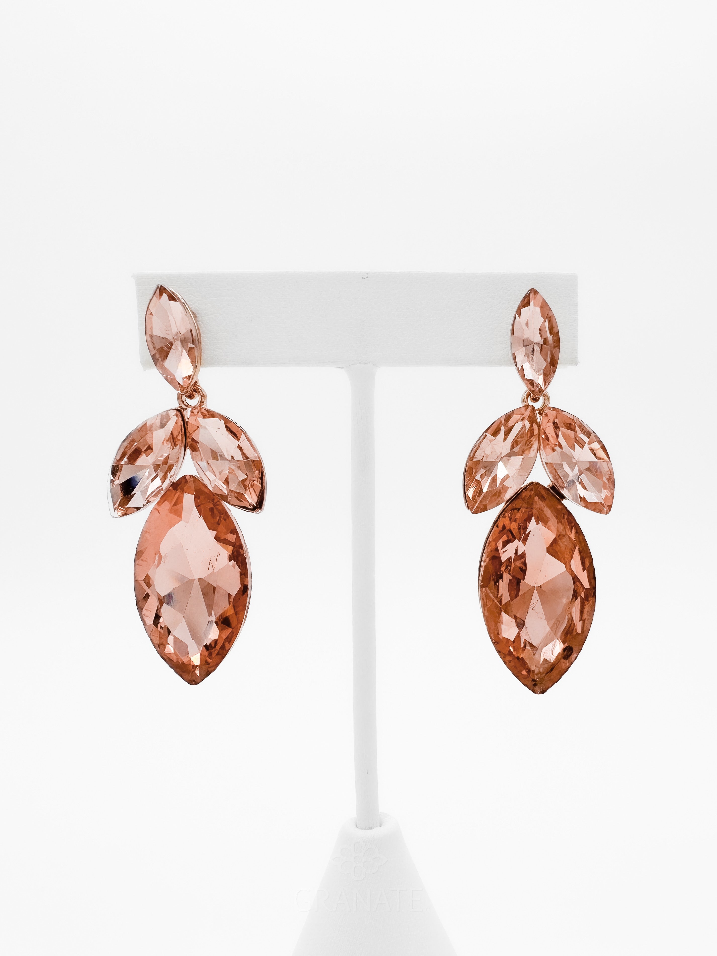 Aretes Marquise Oro Rosa