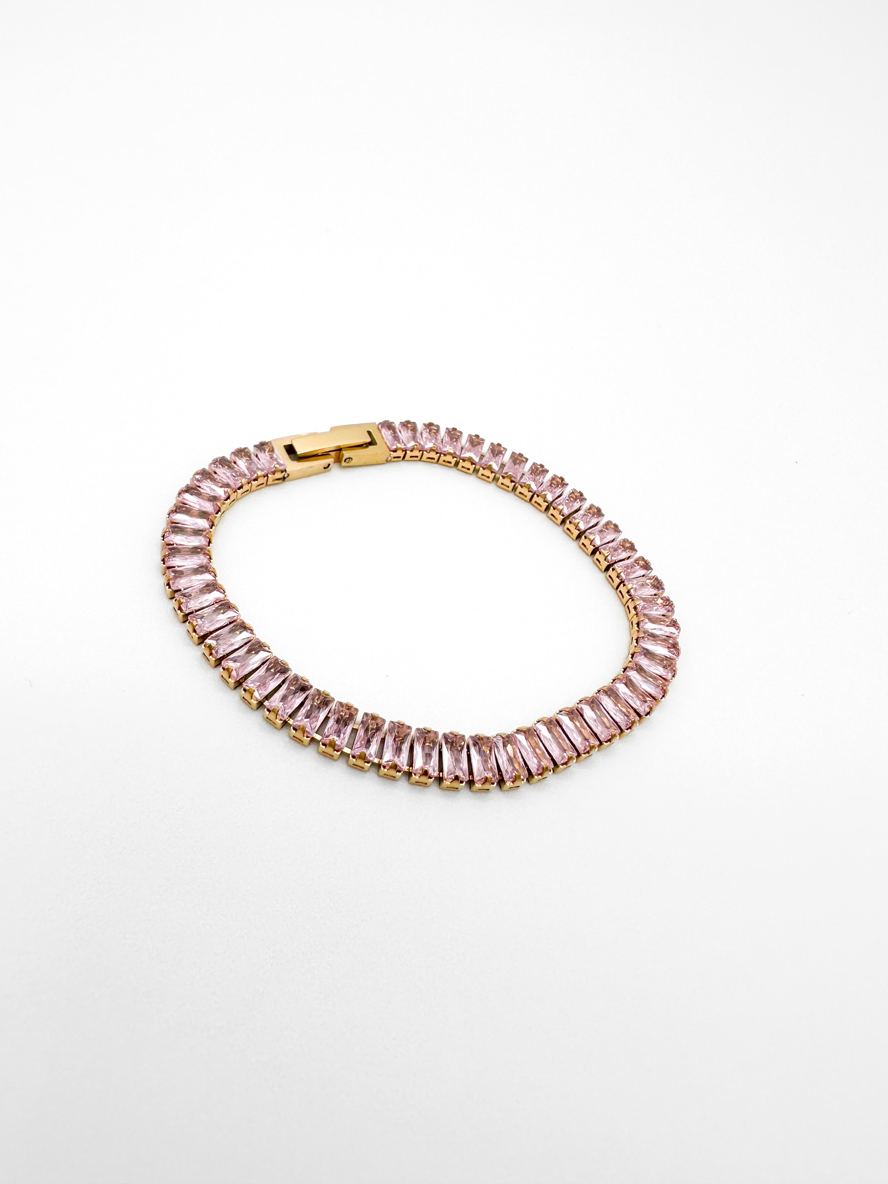 Pulsera Baguette - Rosa