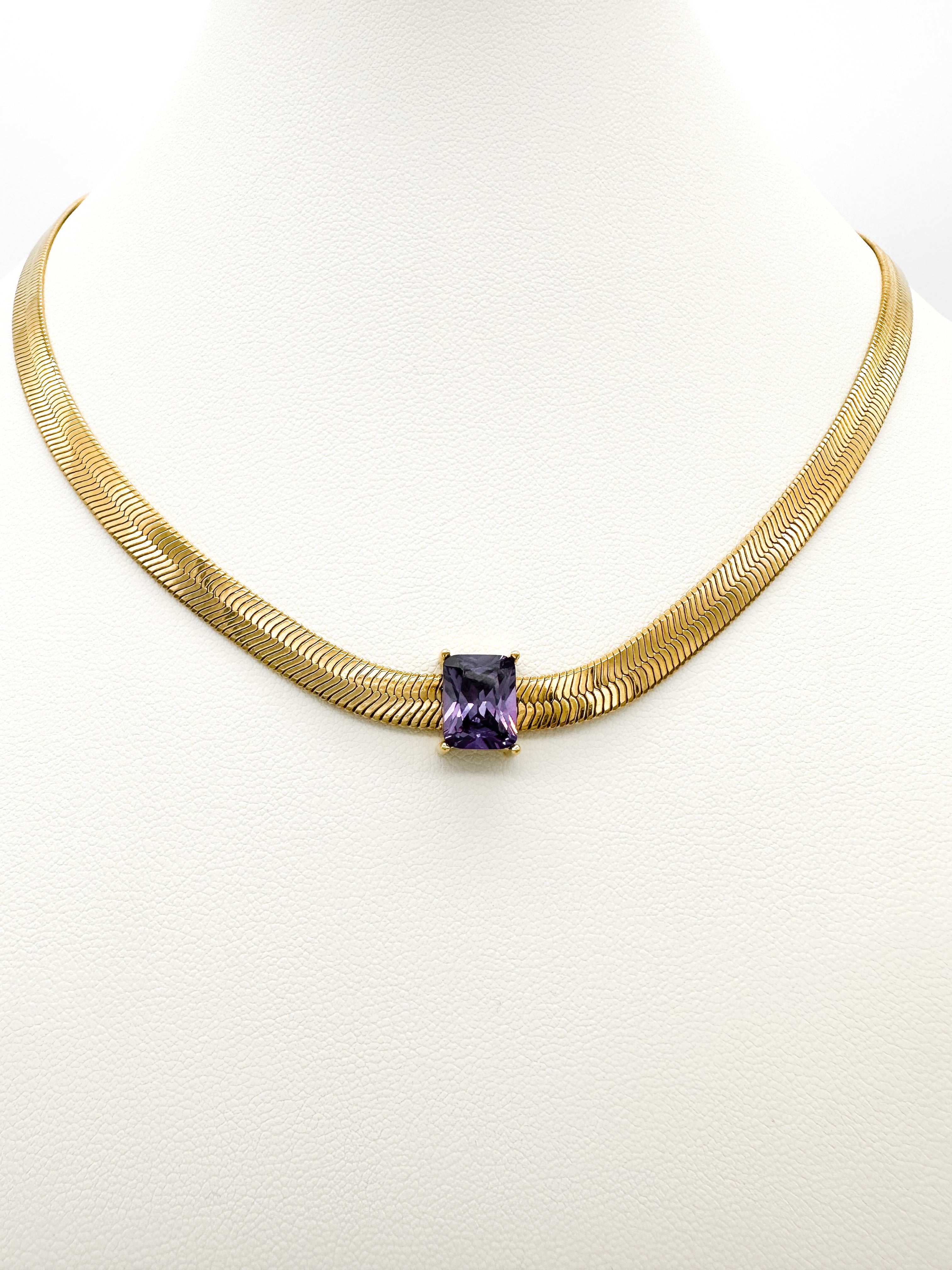 Collar Snake Cristal - Morado