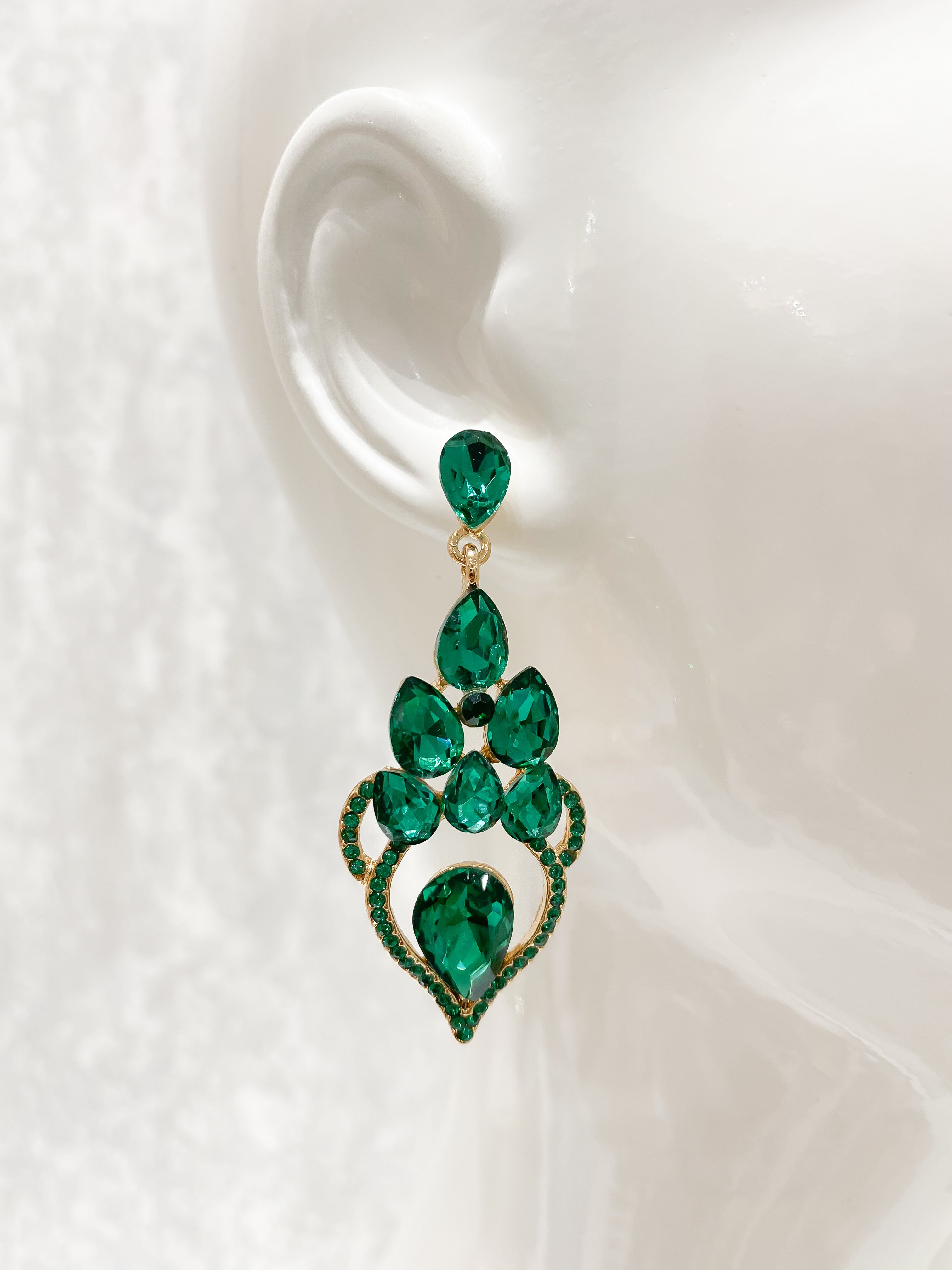 Aretes Gotas Verde