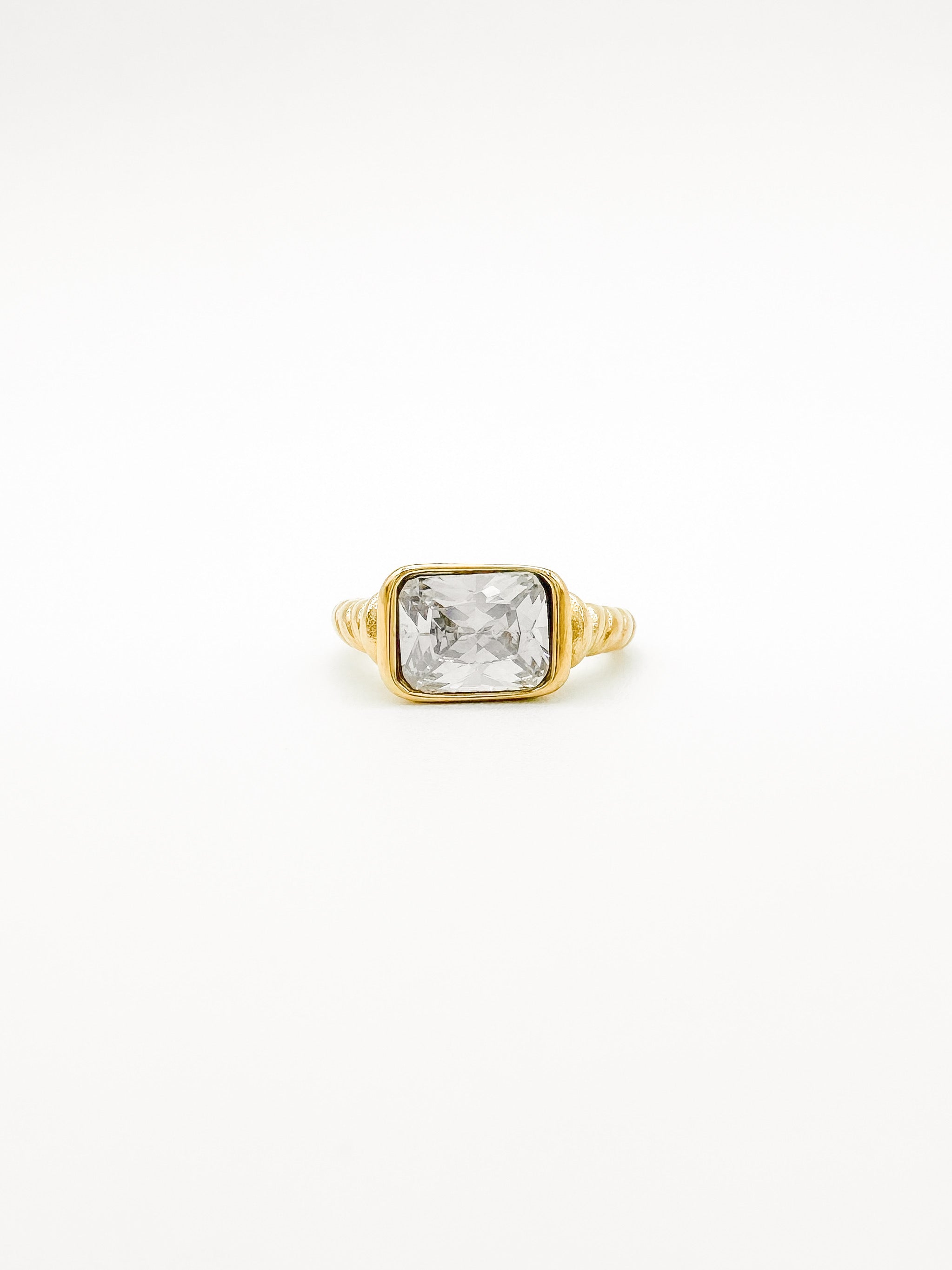 Anillo Rectángulo - Cristal