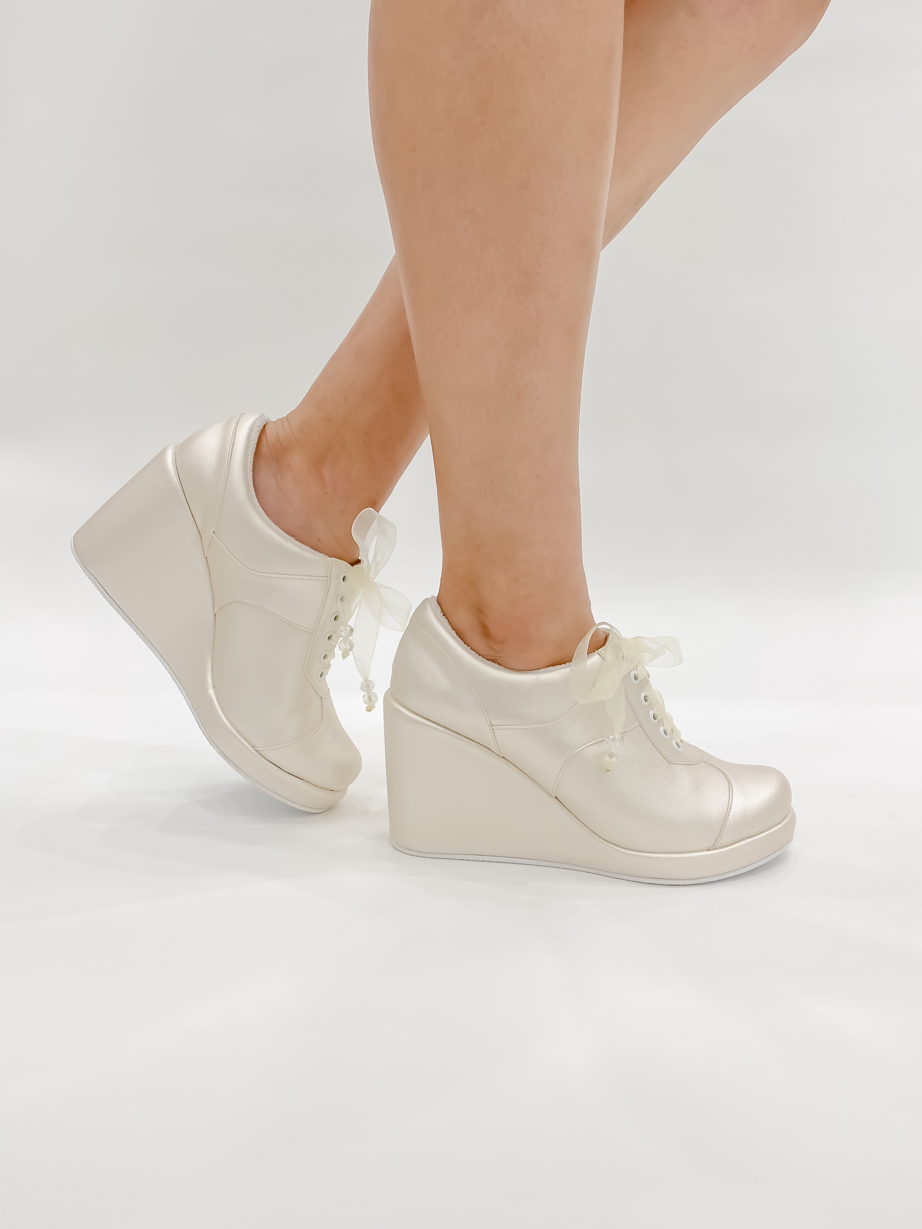 Tenis Plataforma Nácar