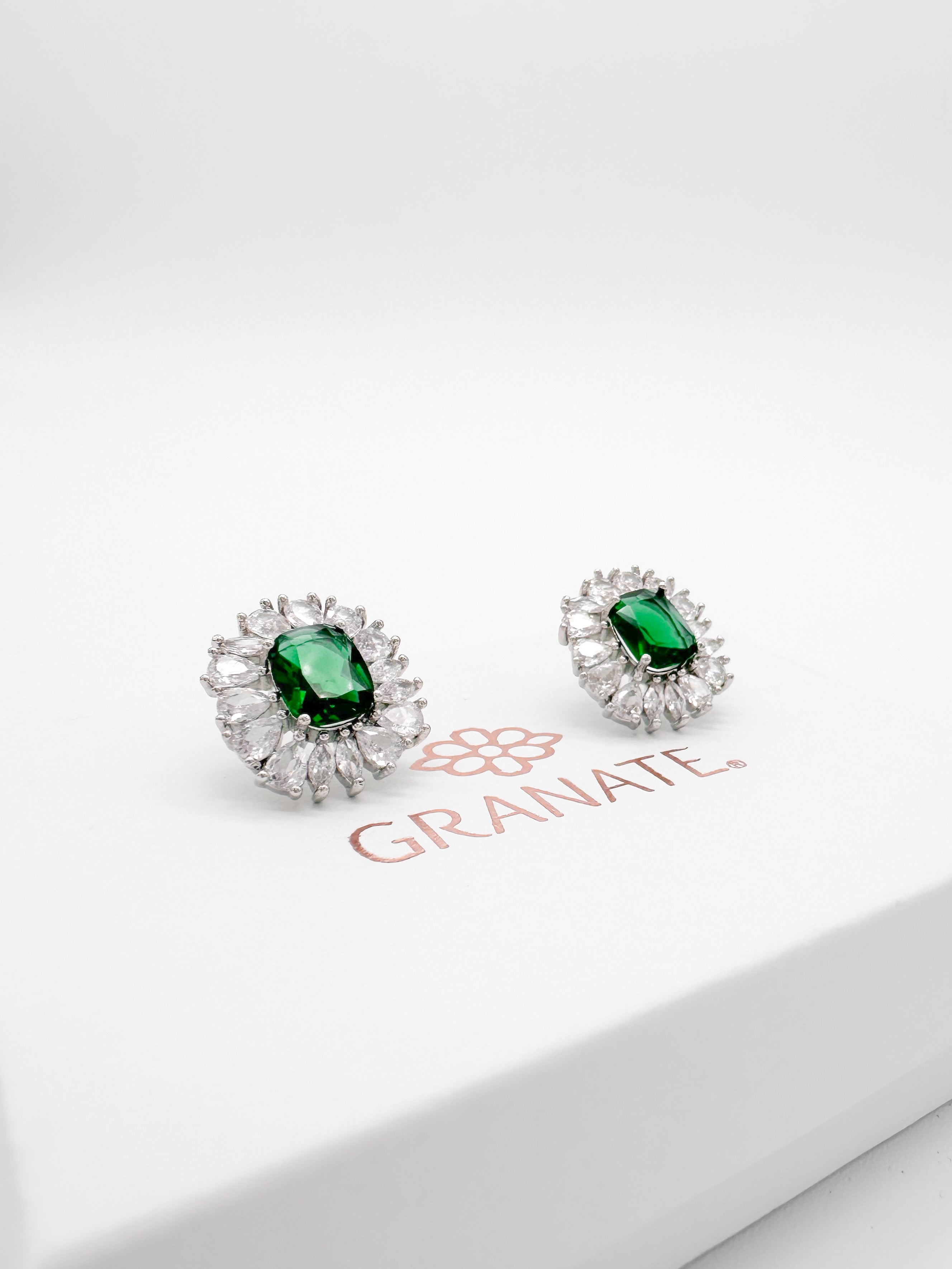 Aretes Ovalo Verde