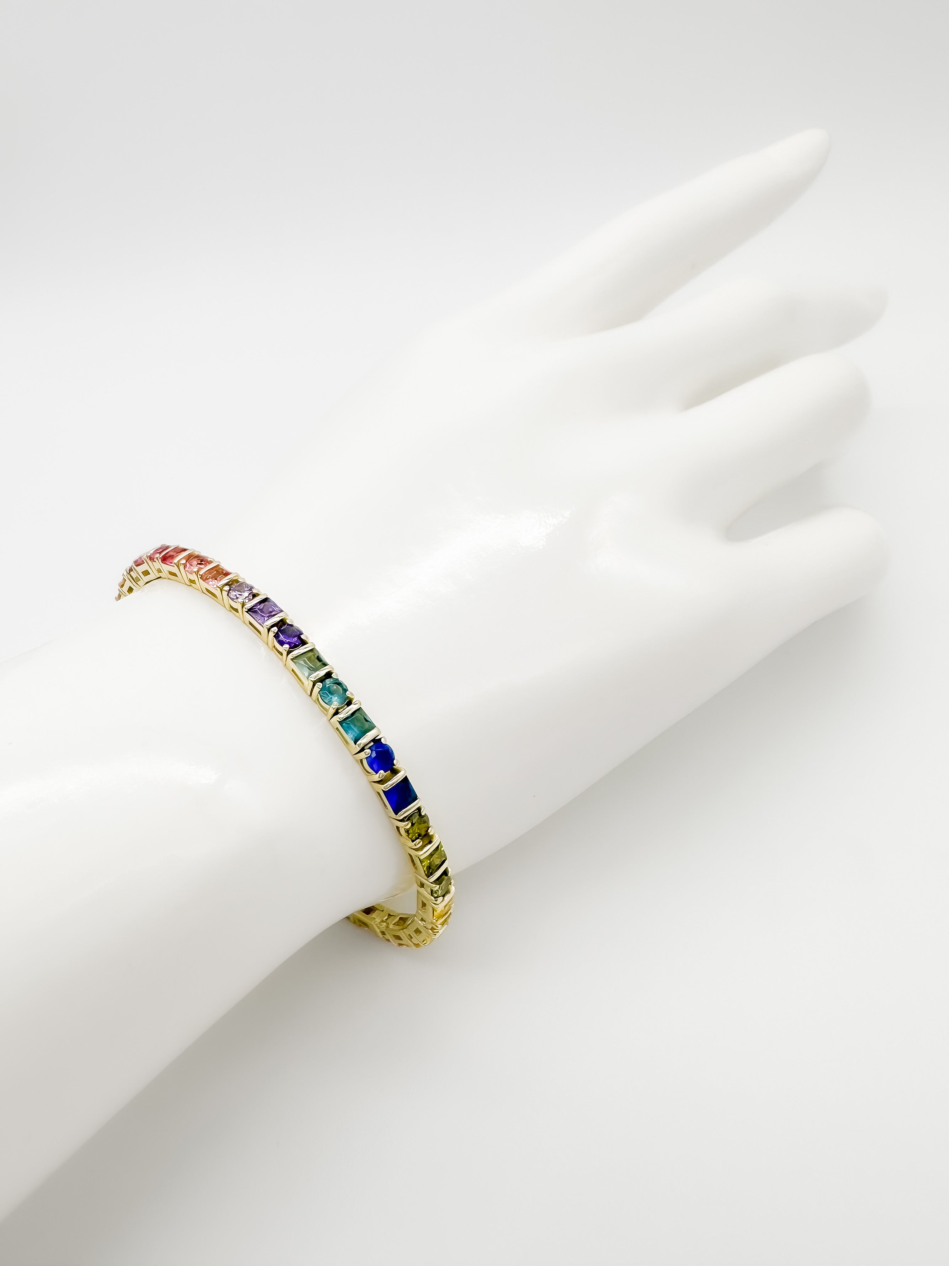 Pulsera Tennis Rainbow de Plata