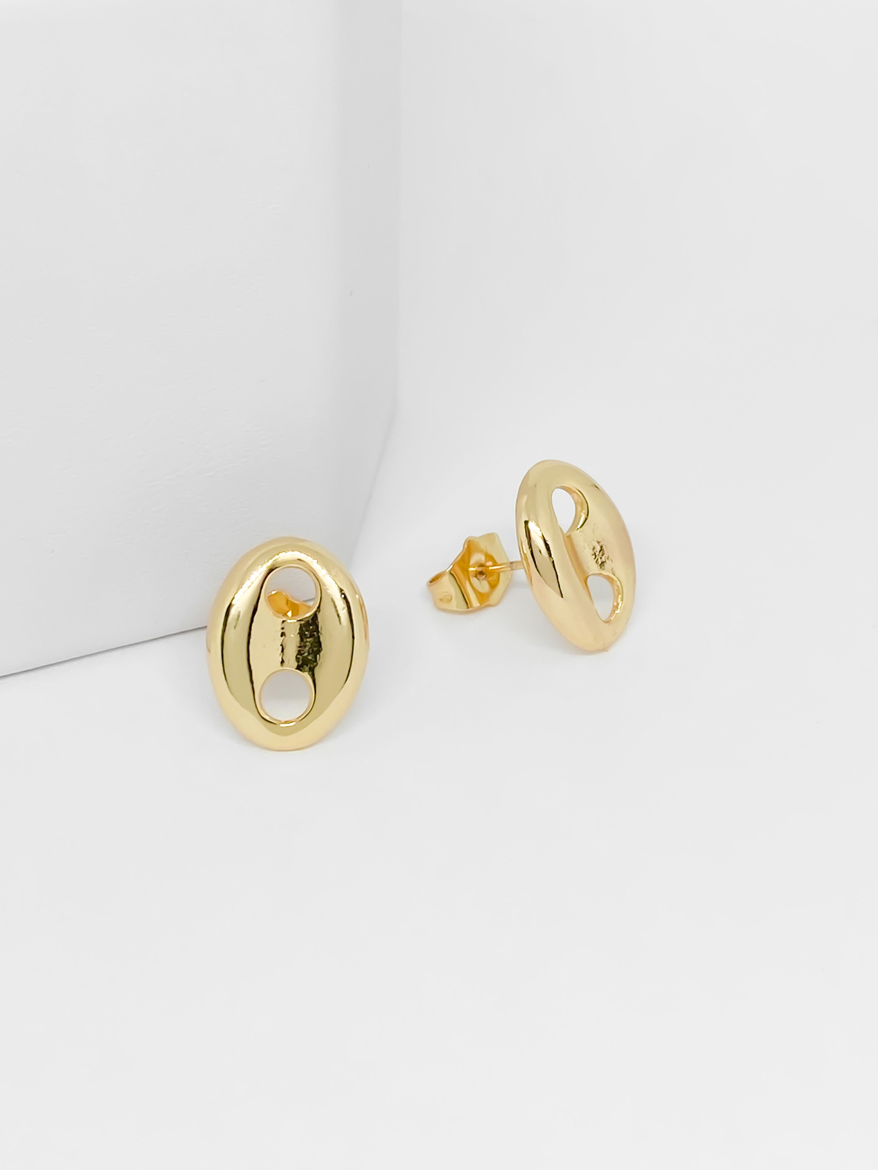 Aretes Botón Oval