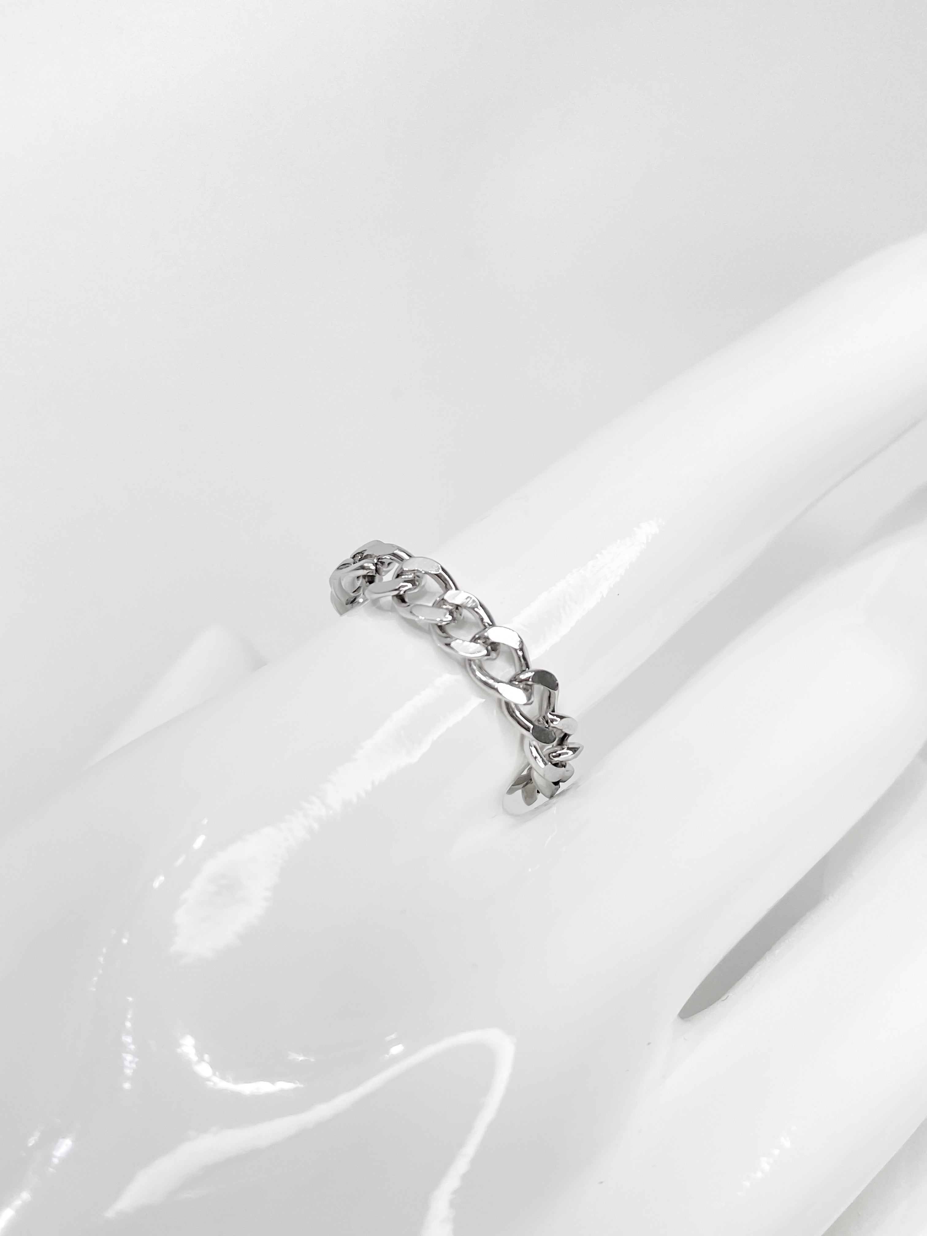 Anillo Cadena Plateada