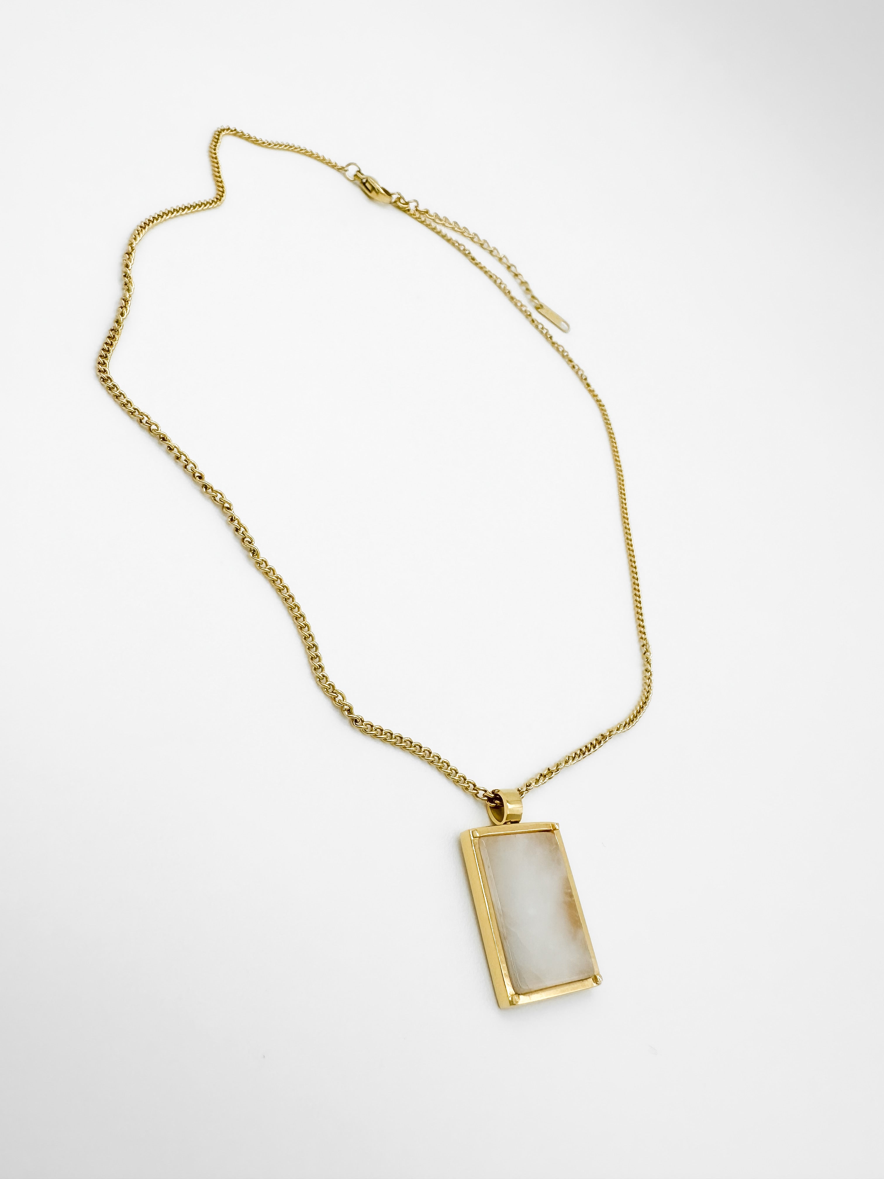 Collar Placa - Blanco