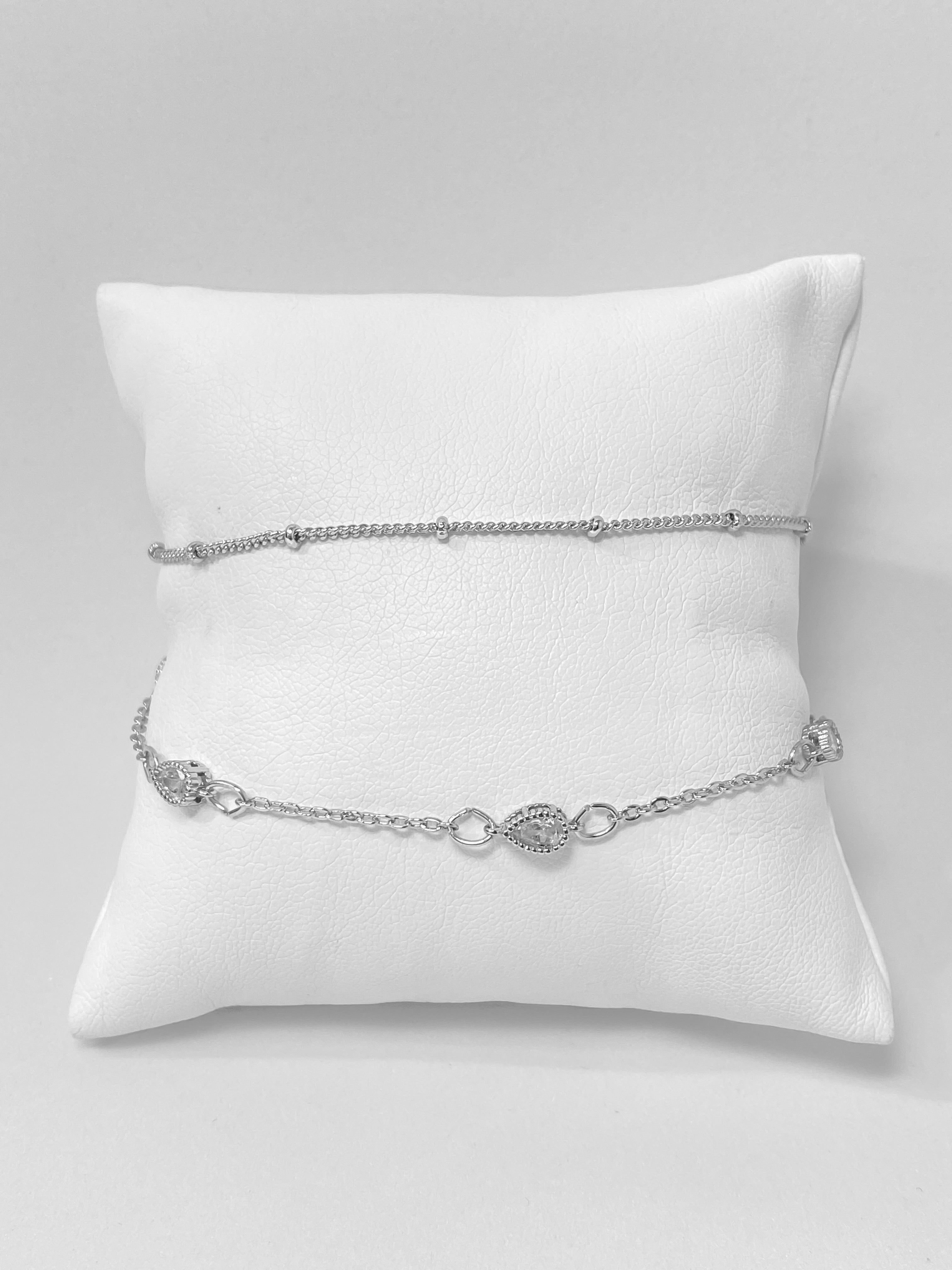 Pulsera Gotas Plateadas