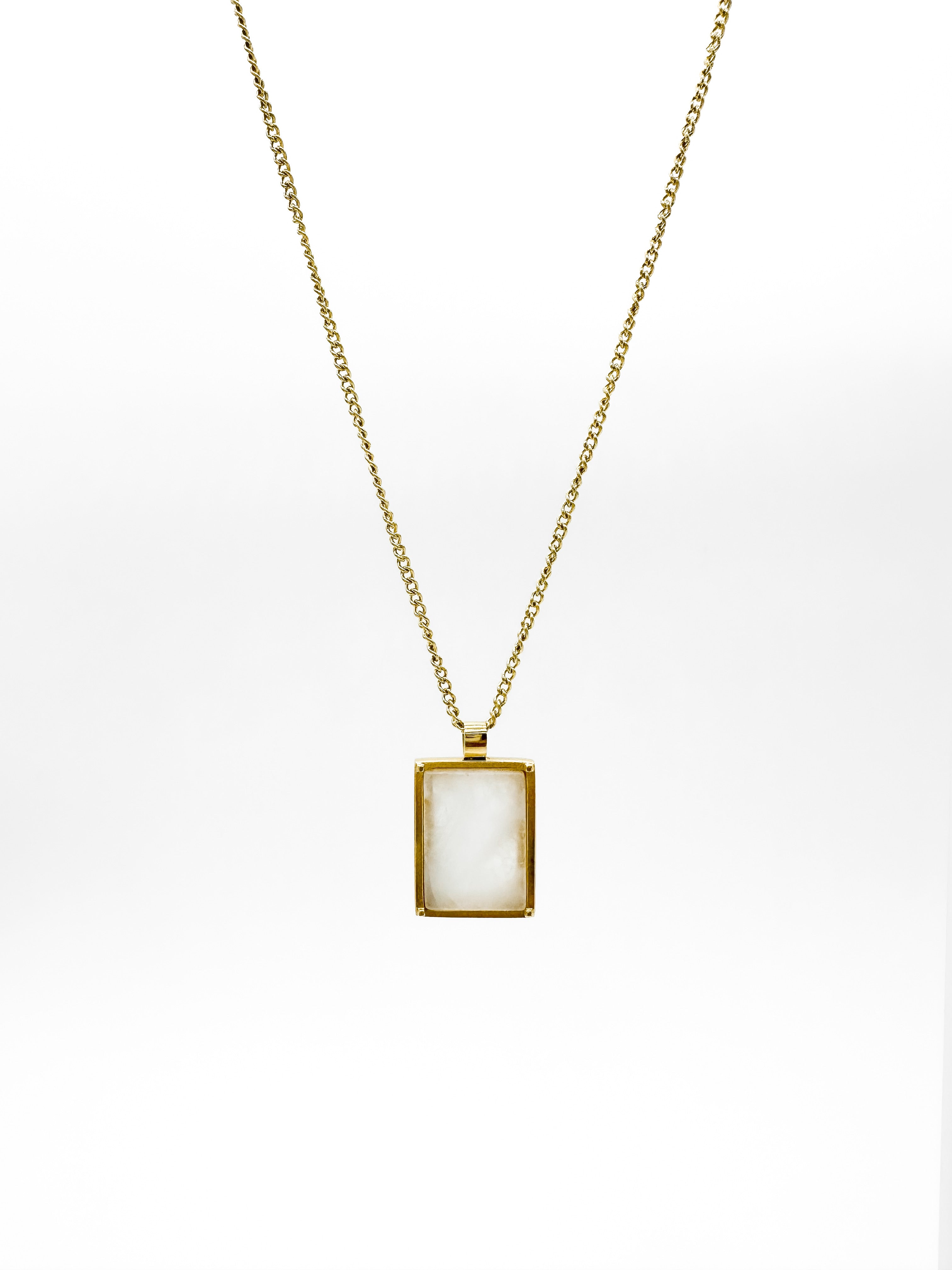 Collar Placa - Blanco