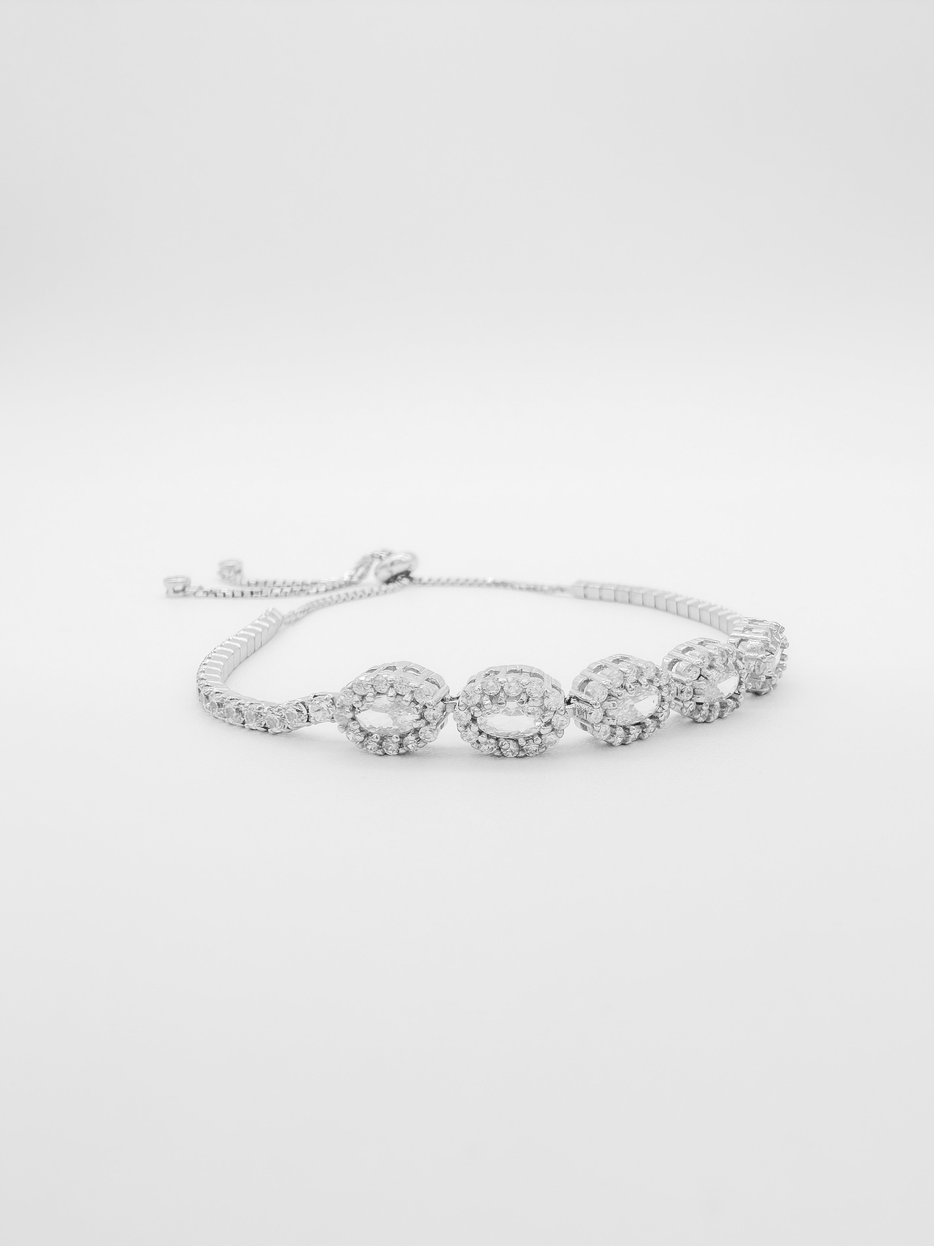 Pulsera 5 Ovalos de Plata
