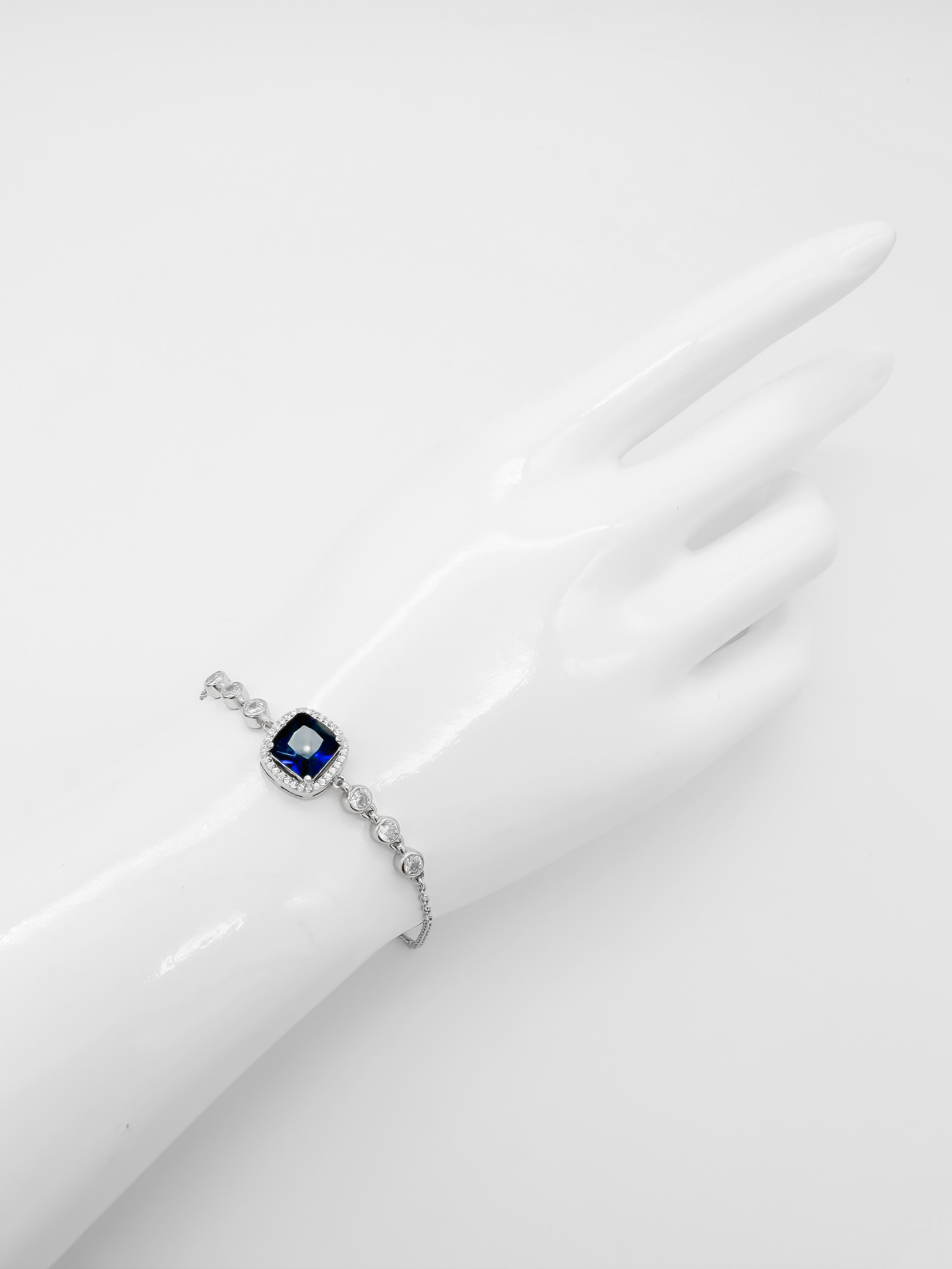 Pulsera Cuadro Color de Plata
