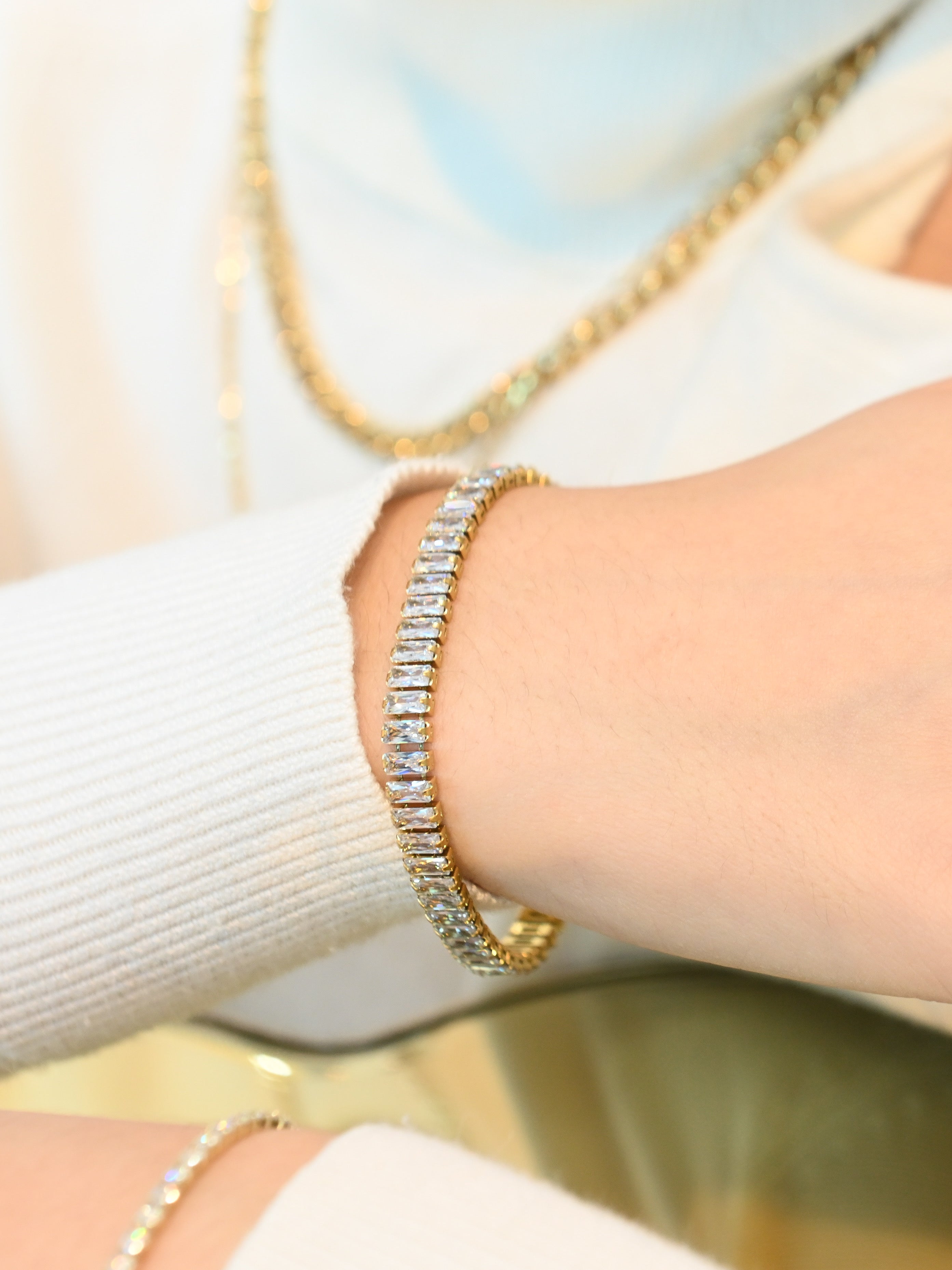Pulsera Baguette - Transparente
