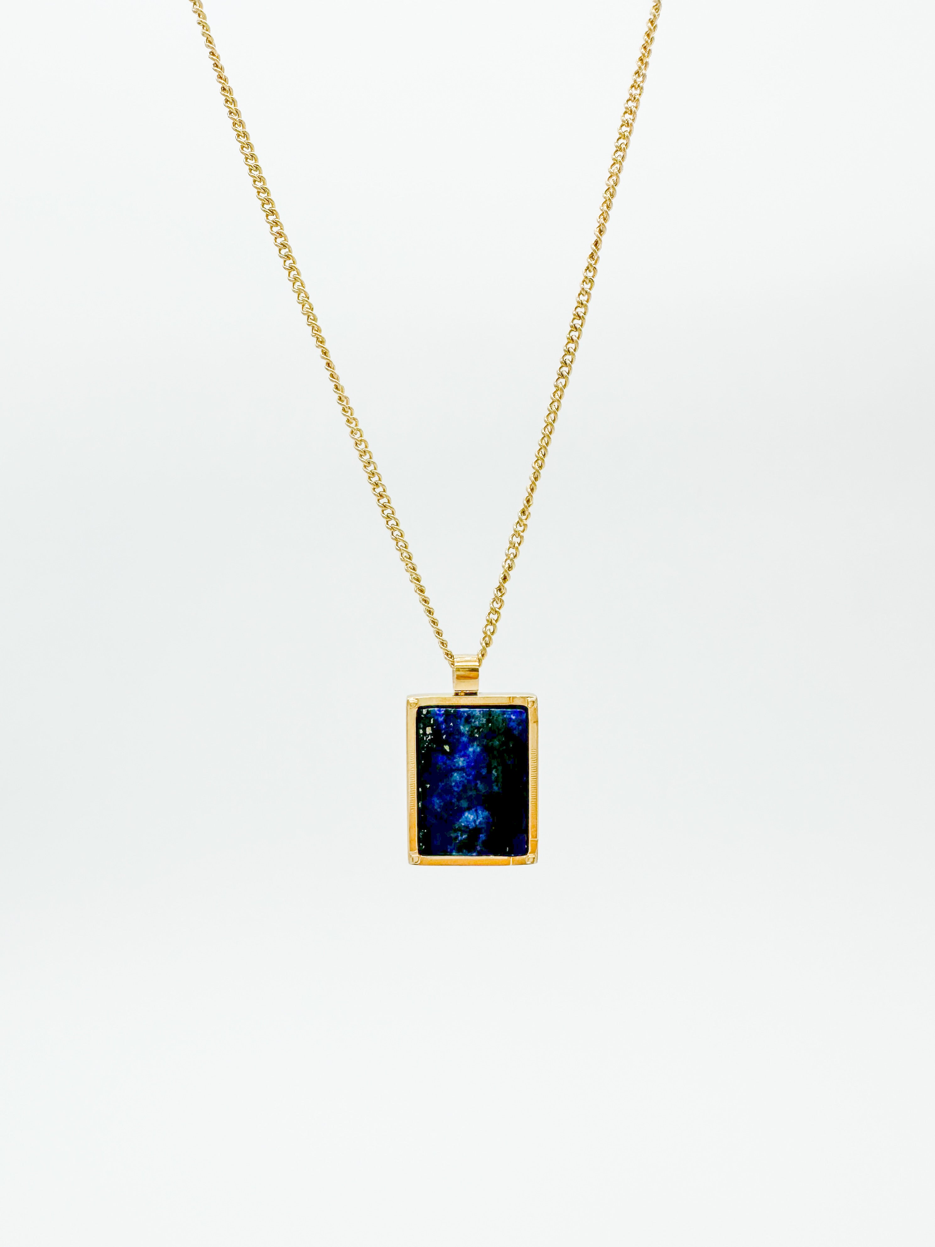 Collar Placa - Azul