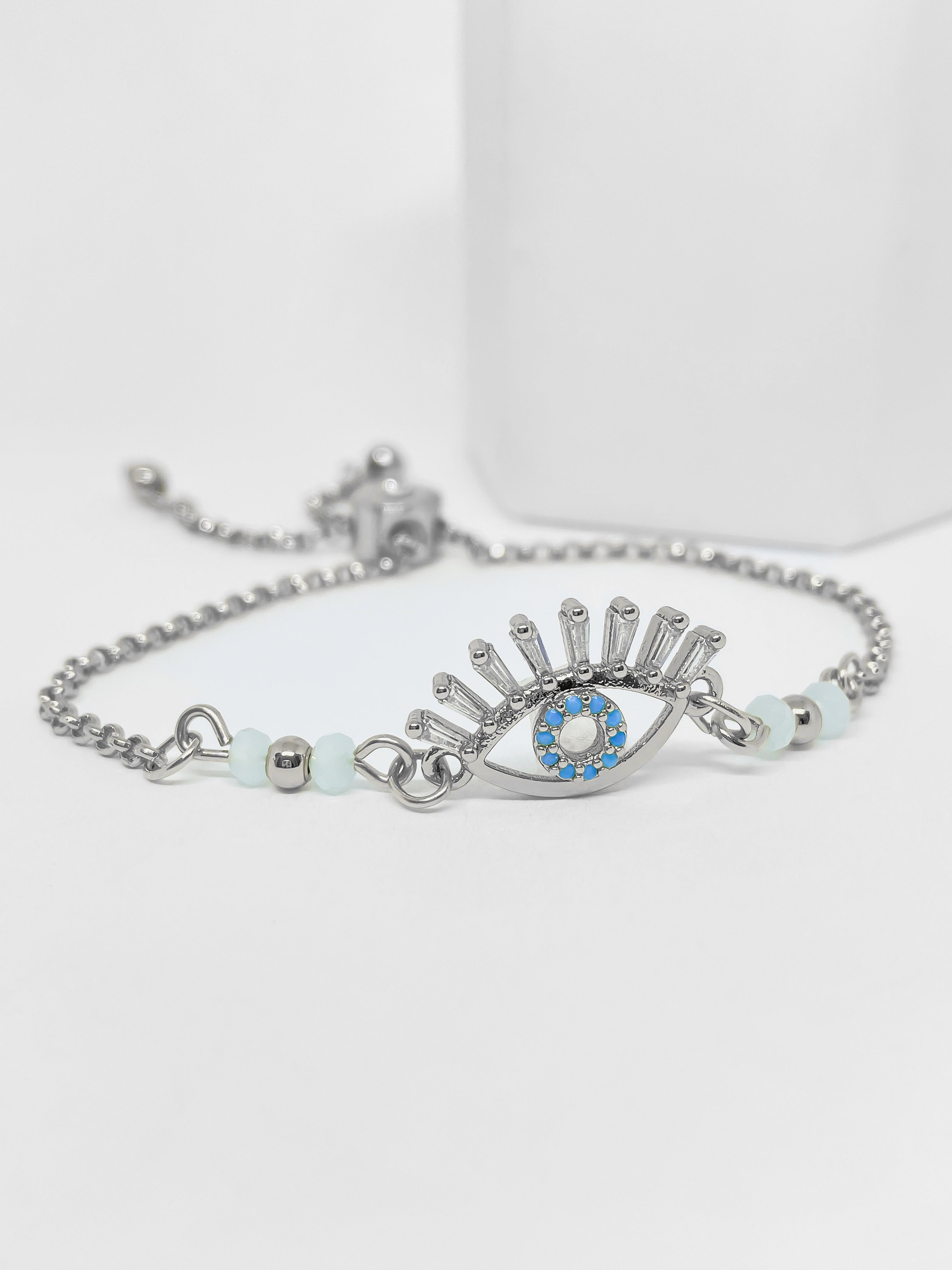 Pulsera Ojo Plateado