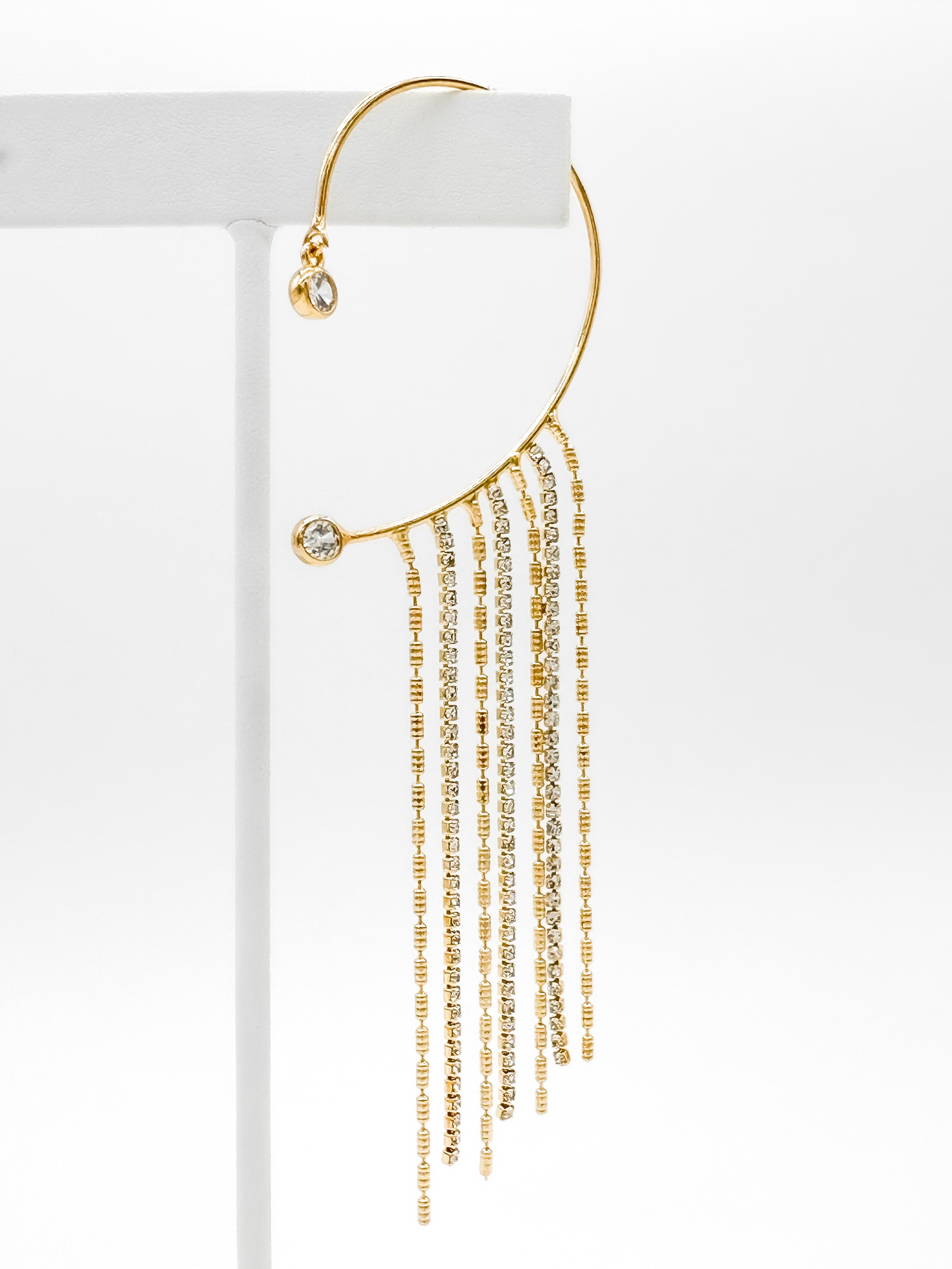 Ear cuff Cadenas Cristales