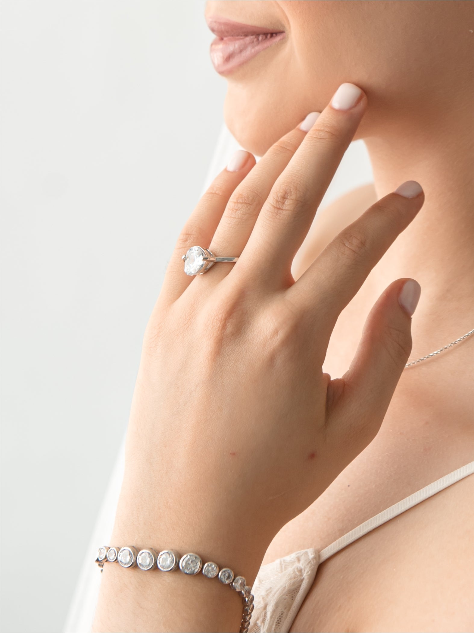Pulsera Zirconias Redondas de Plata