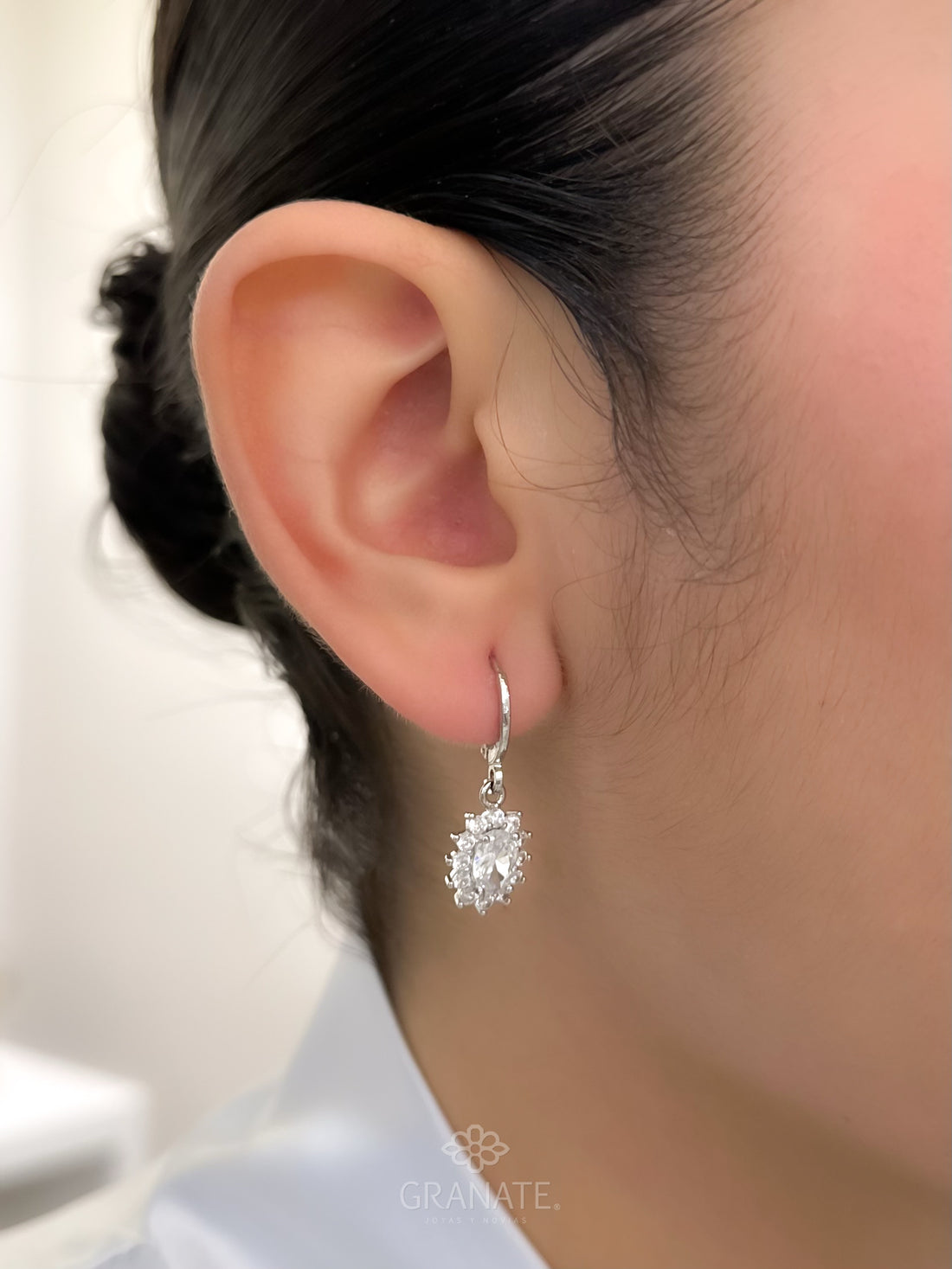 Aretes Ovalo Halo