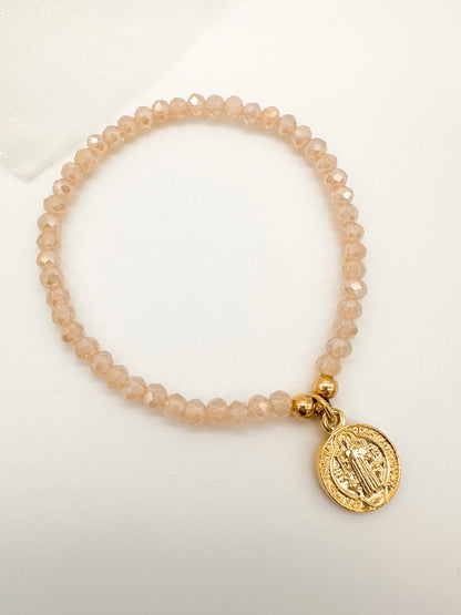 10 Pulseras Medalla San Benito