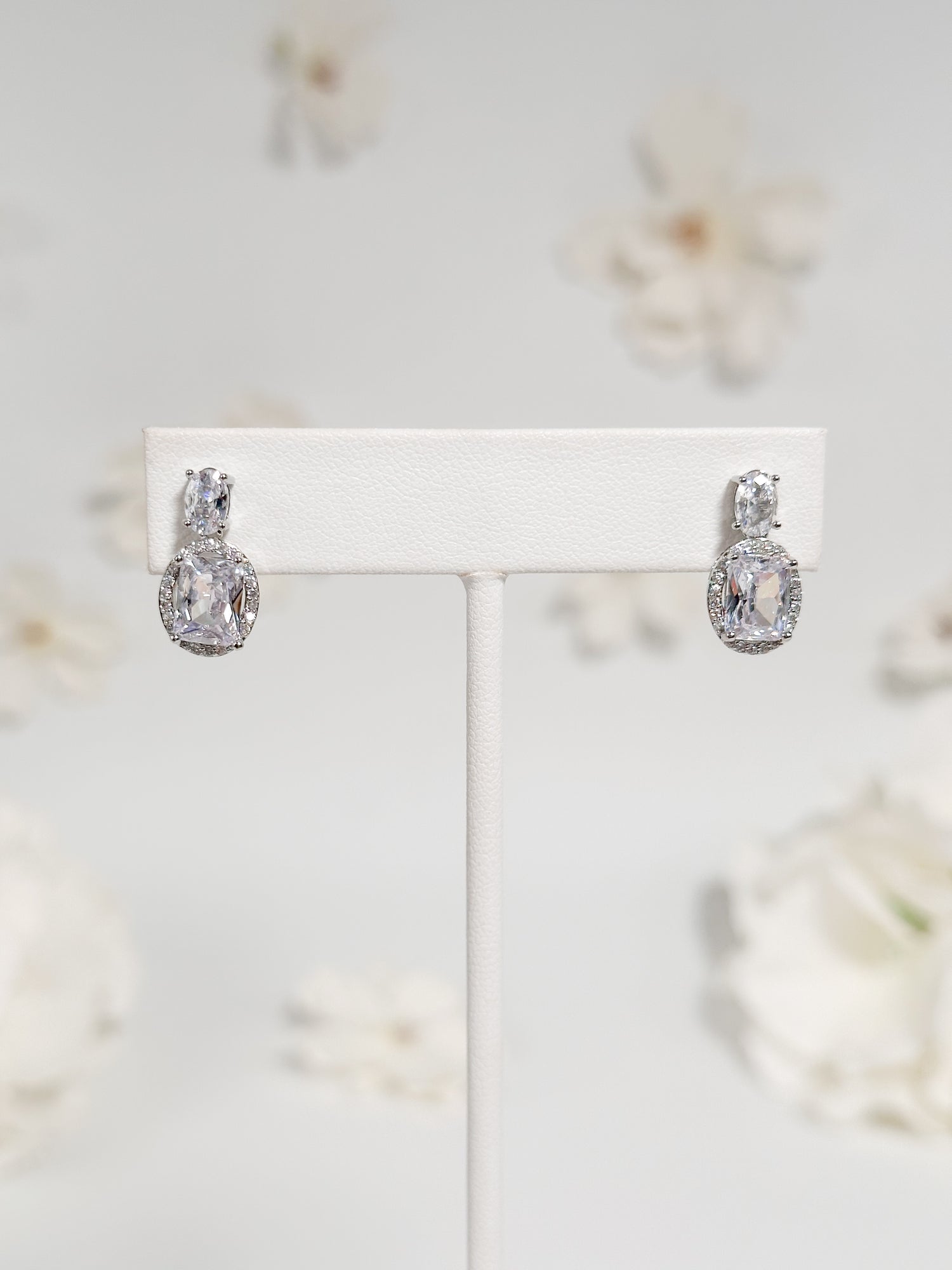 Aretes Oval Halo Zirconias