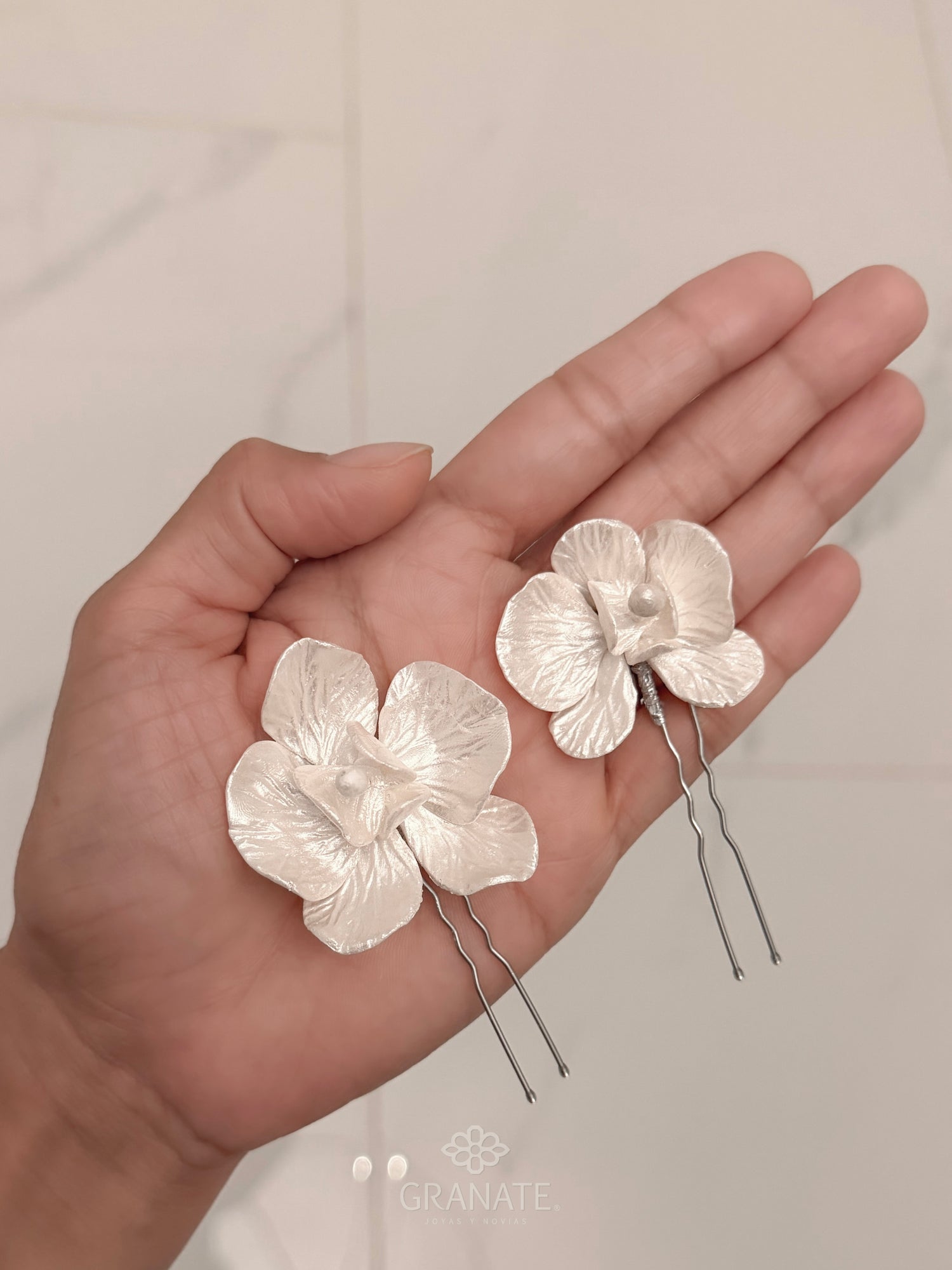 Dúo Horquillas Orquídeas - Chica