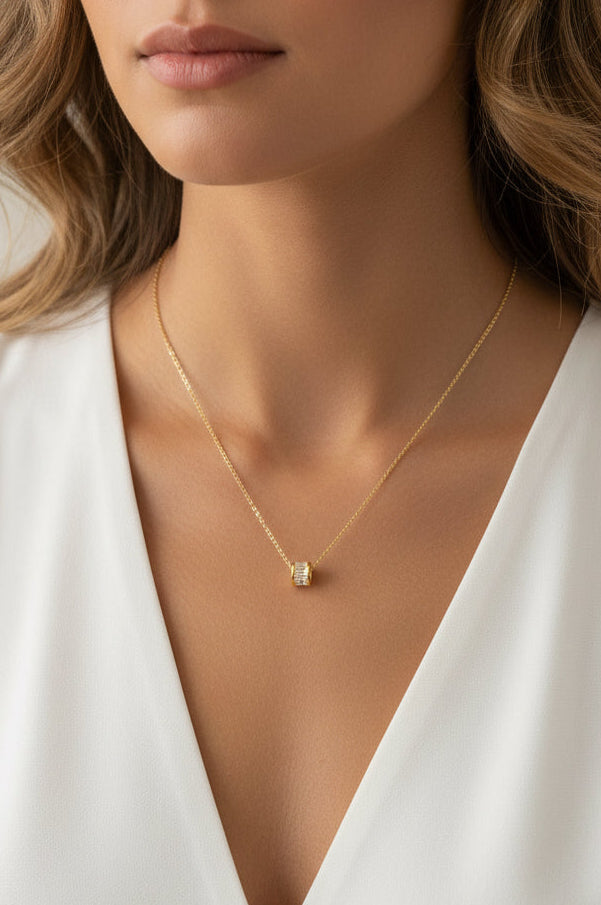 Collar Barril Zirconias