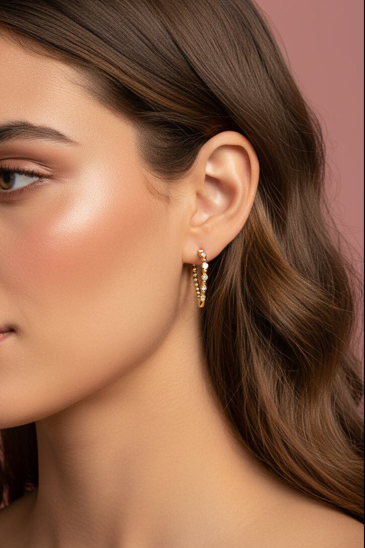 Hoops Corazón Cristales