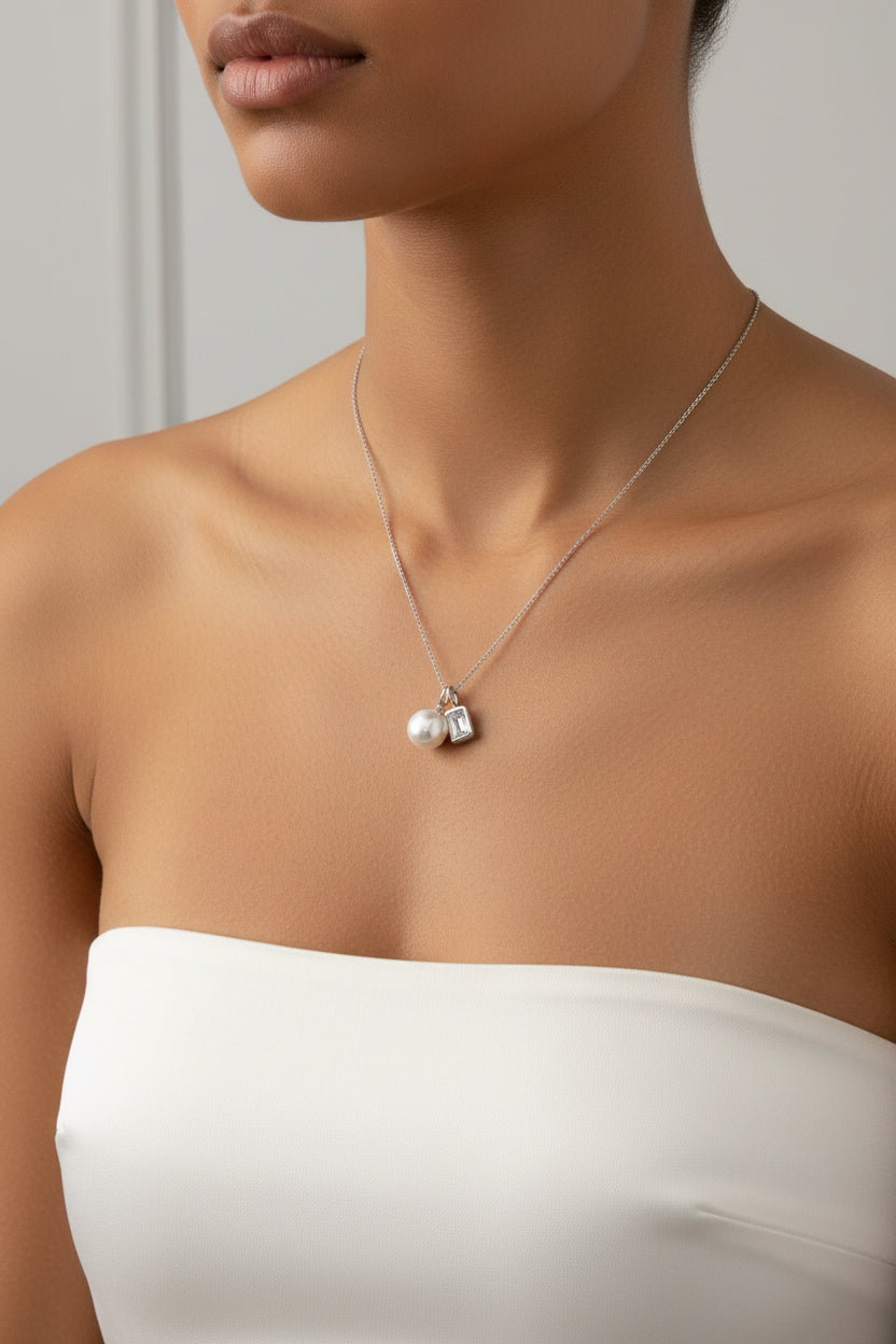 Collar Cristal Perla