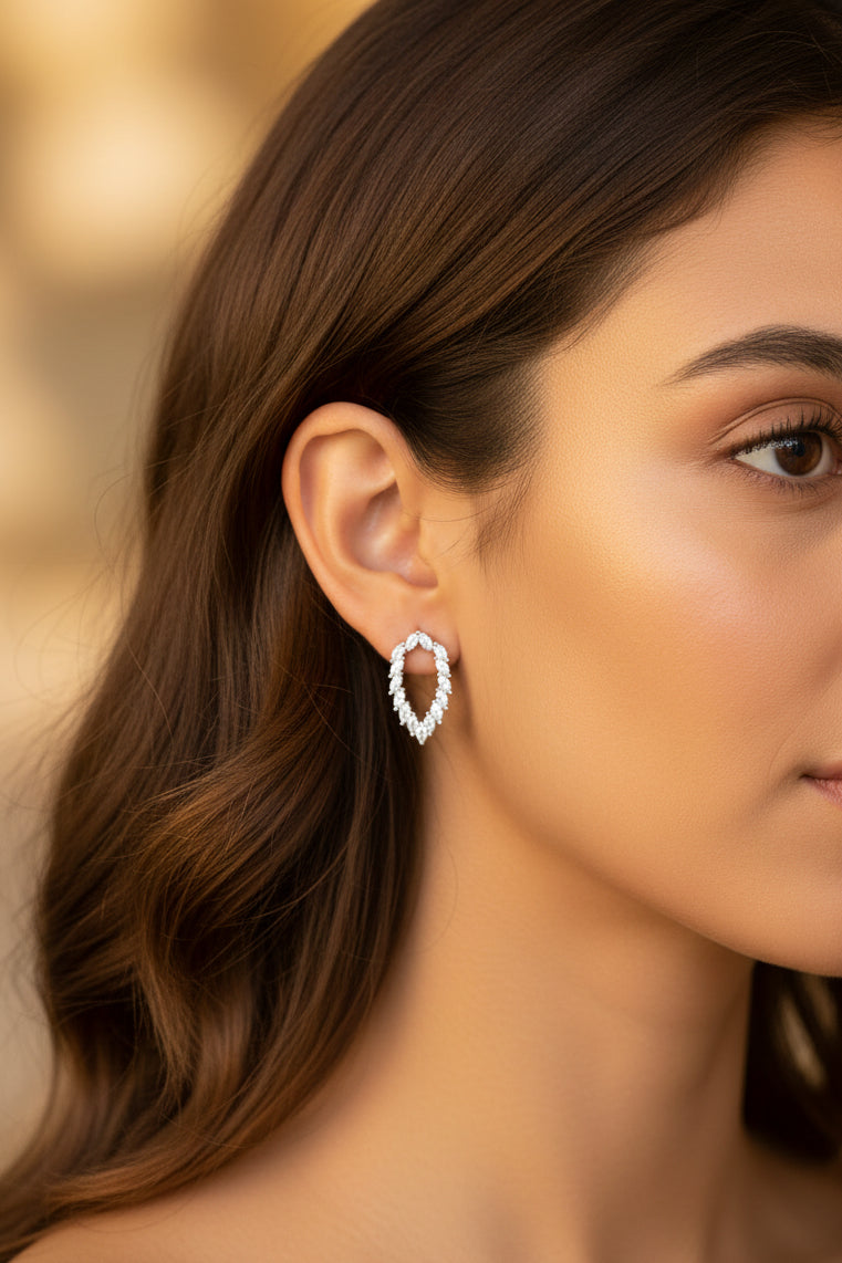 Aretes Espiga - Plateado