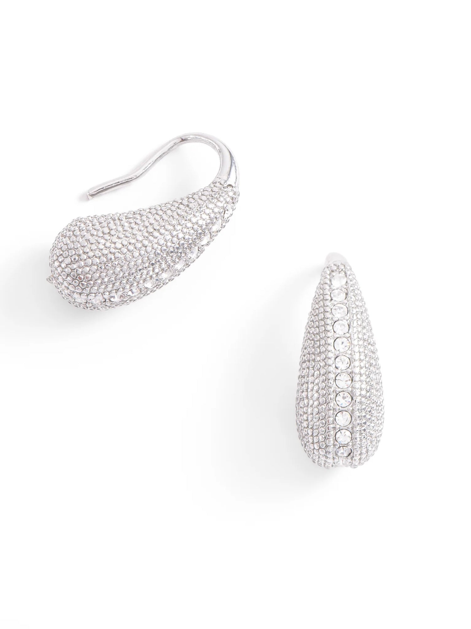 Aretes Gota Textura - Plateado/Dorado