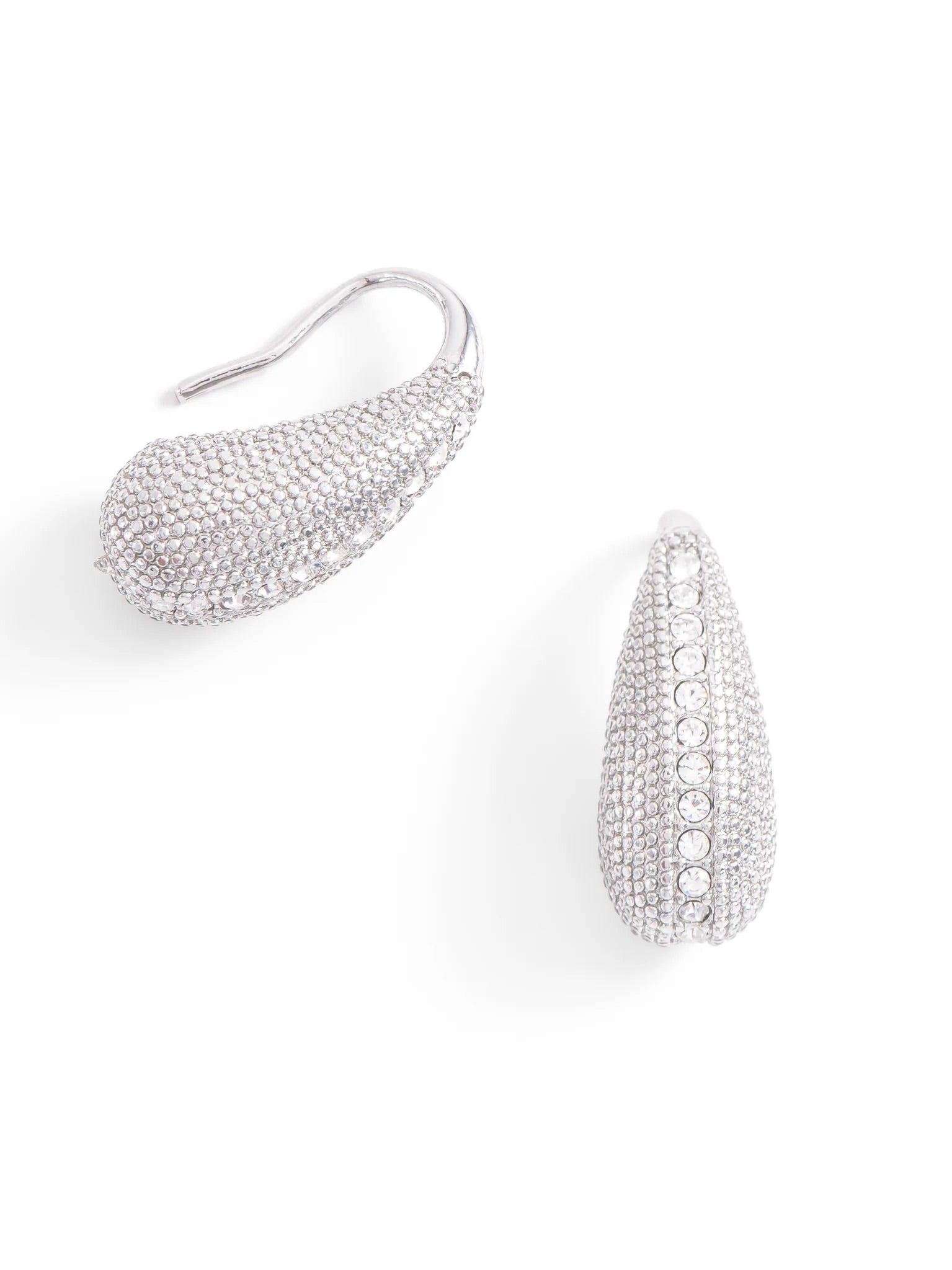 Aretes Gota Textura - Plateado/Dorado