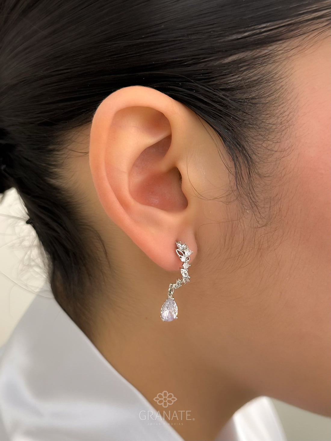 Aretes Gota Zirconia