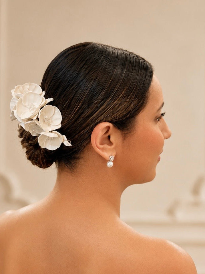 Aretes Solitario Perla