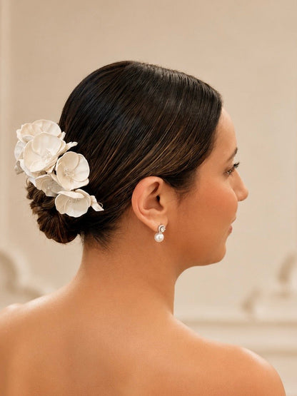 Aretes Solitario Perla