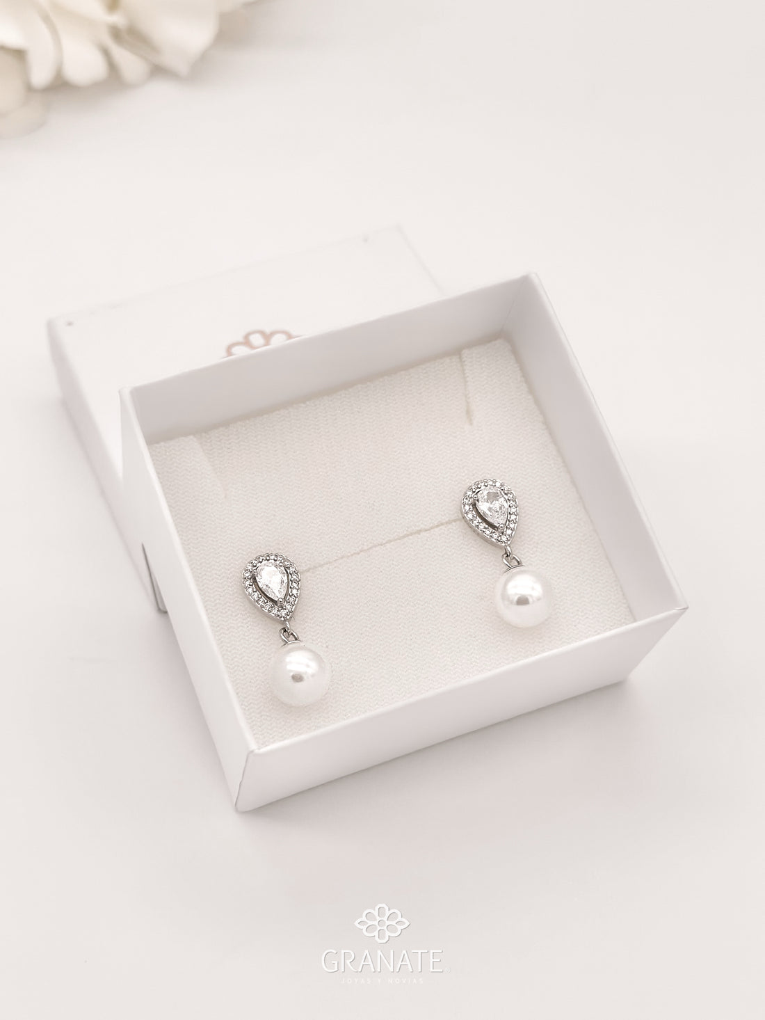 Aretes Gota Perla