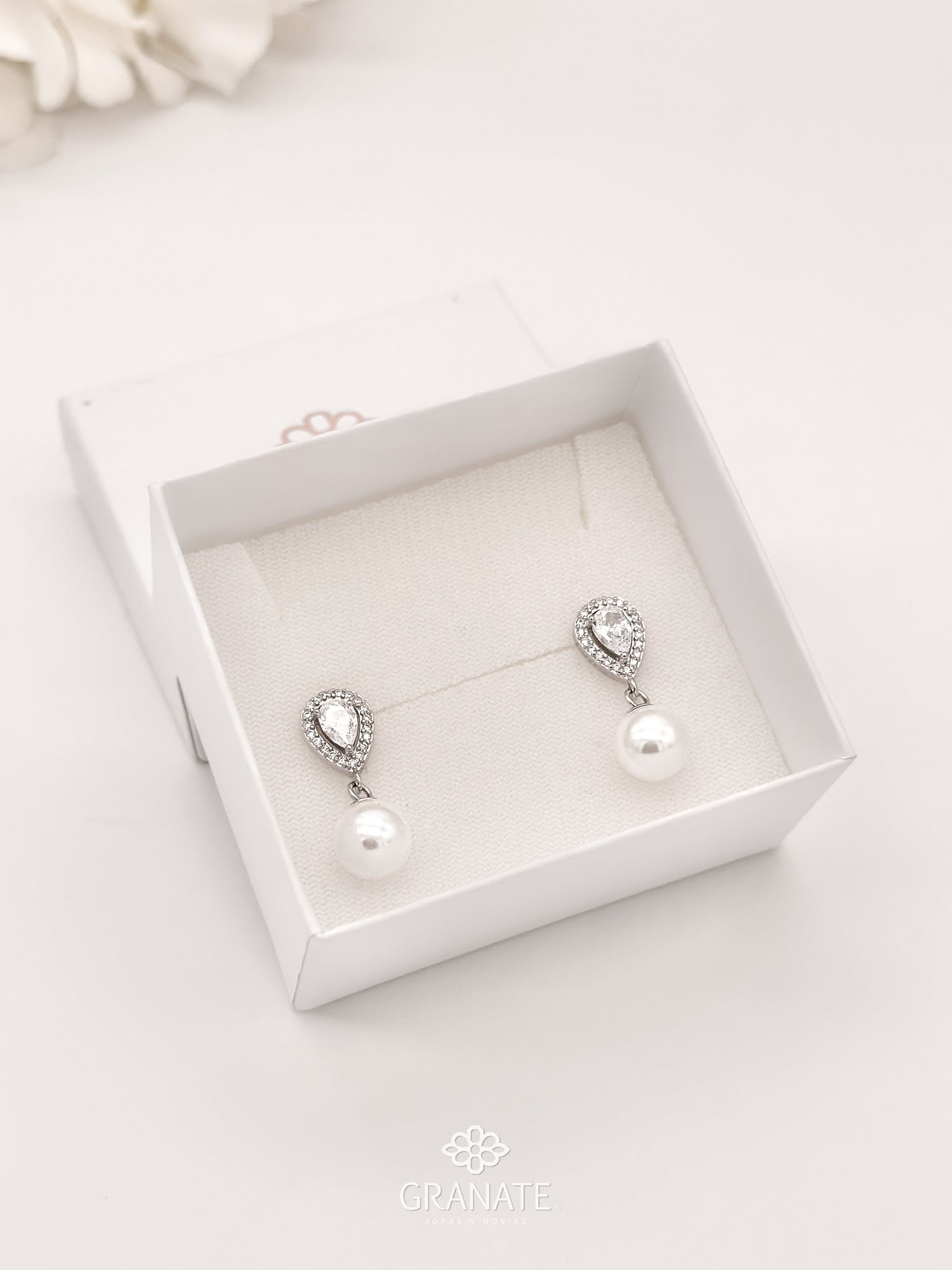 Aretes Gota Perla