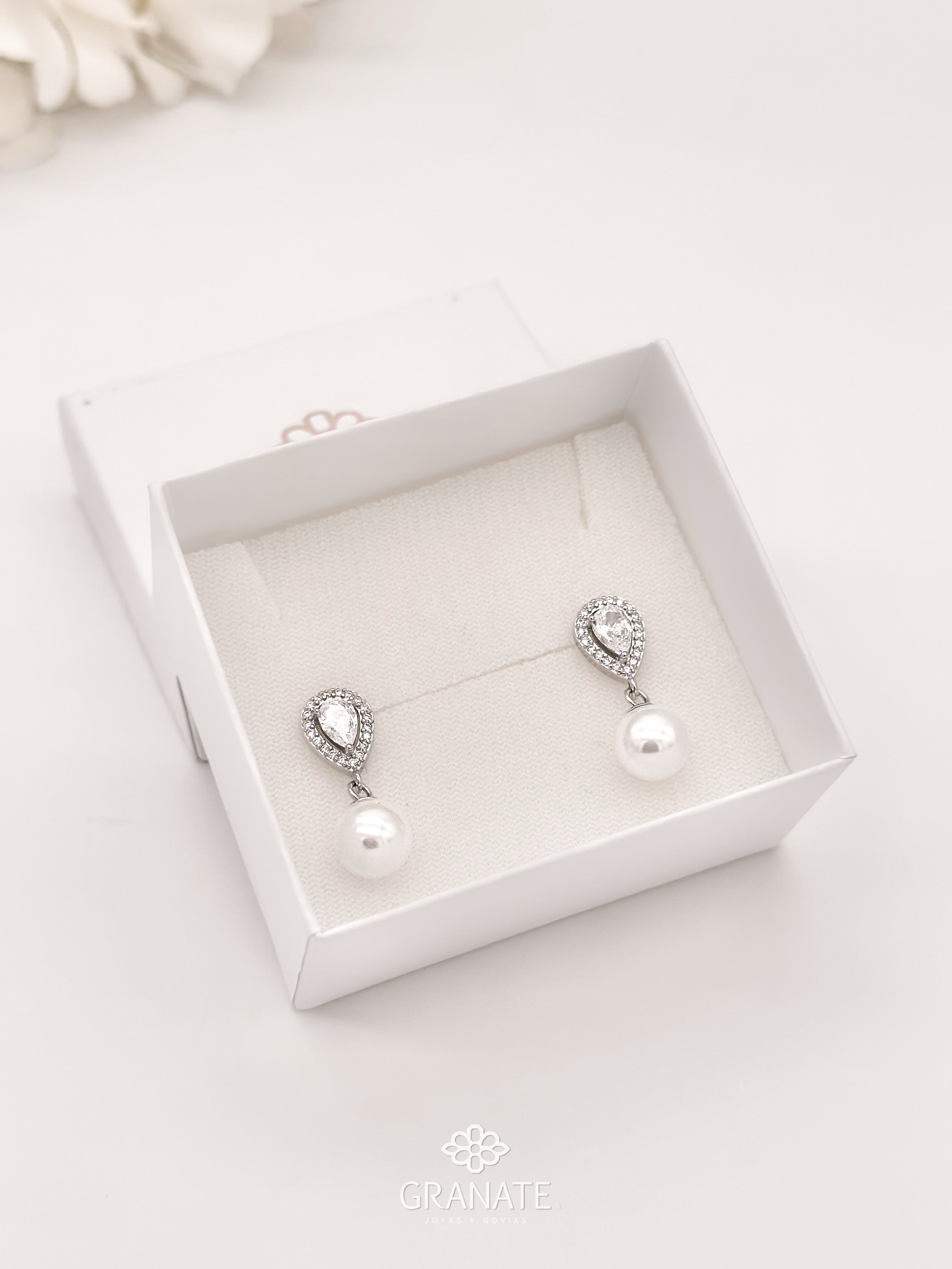 Aretes Gota Perla