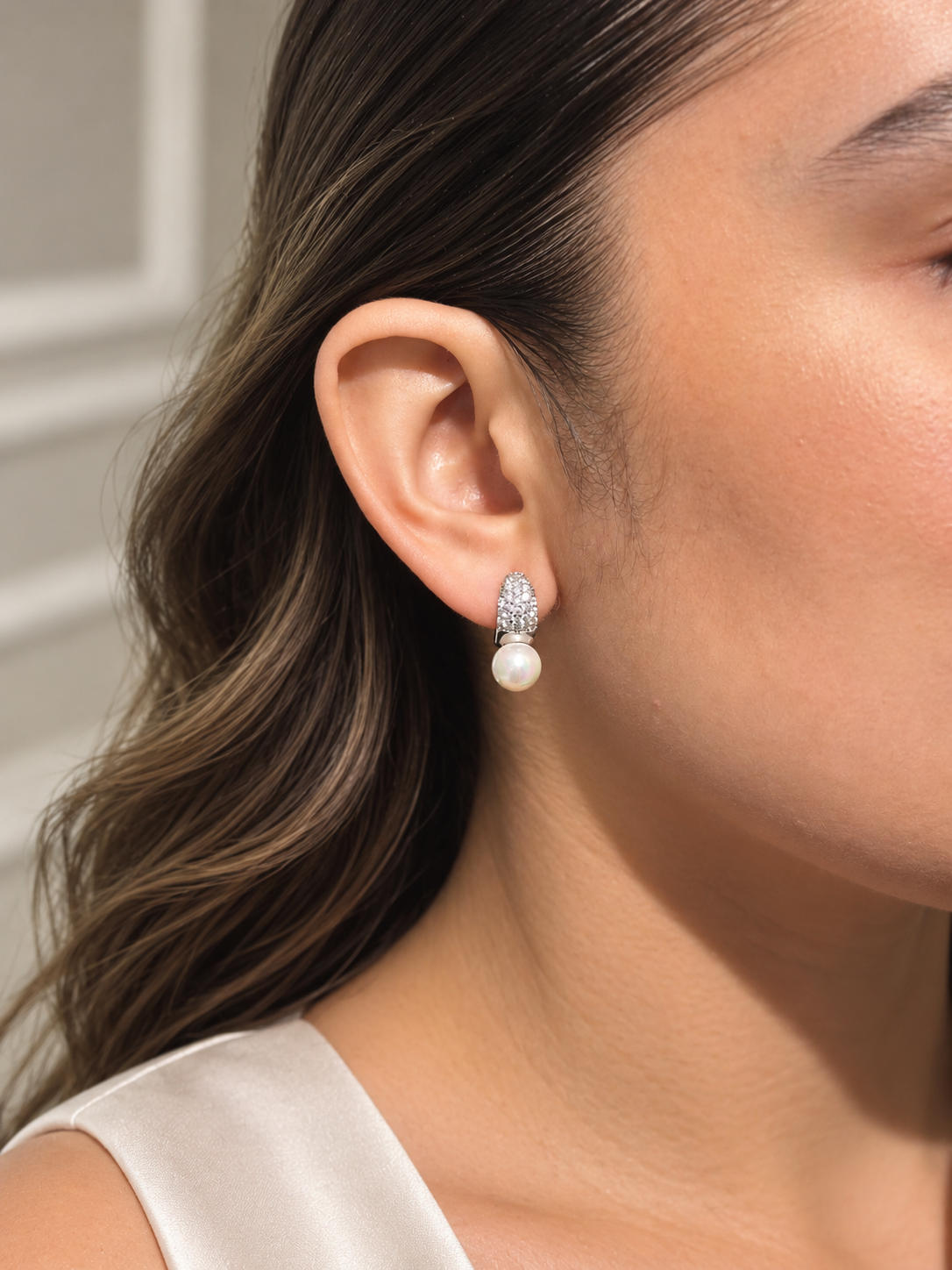 Aretes Pavé y Perla