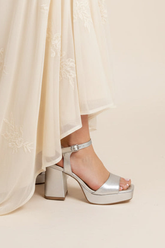 Sandalias Eloísa Plateado