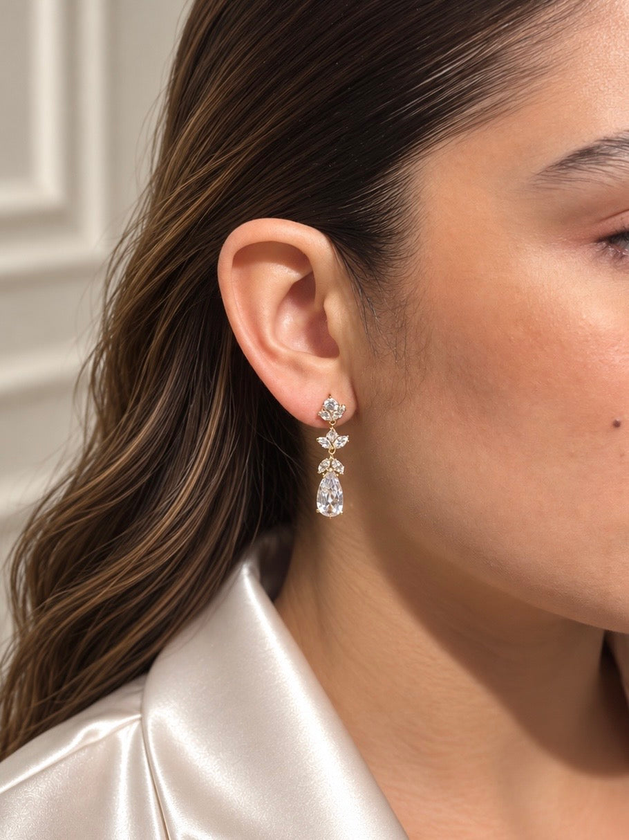 Aretes Gota Zirconia