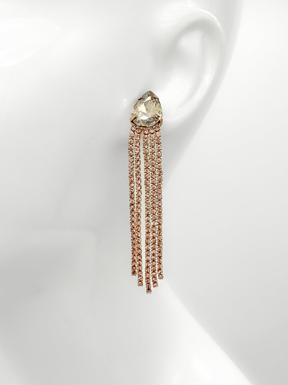 Aretes Gota Tennis - Oro Rosa