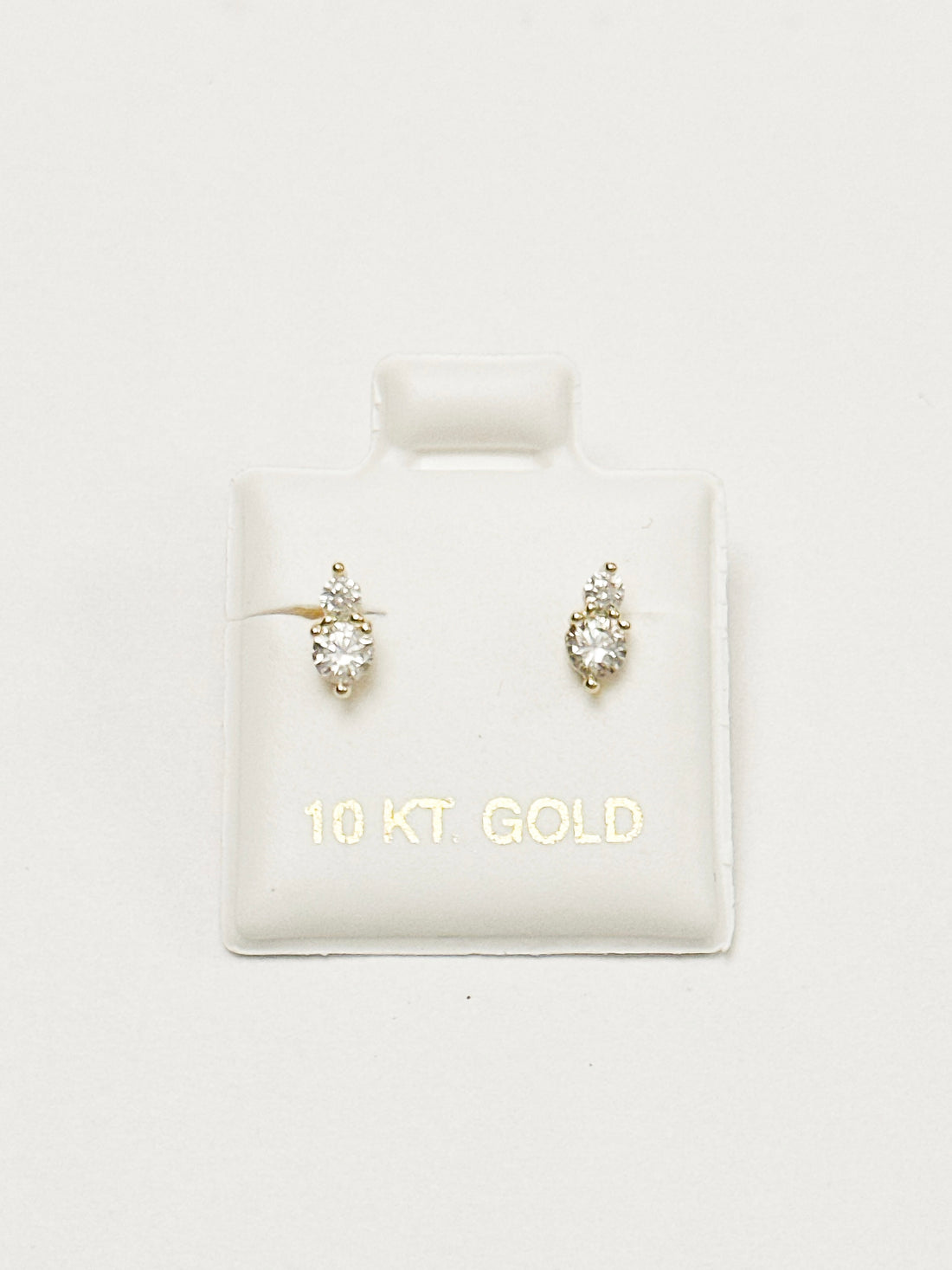 Dos Zirconia Oro 10k