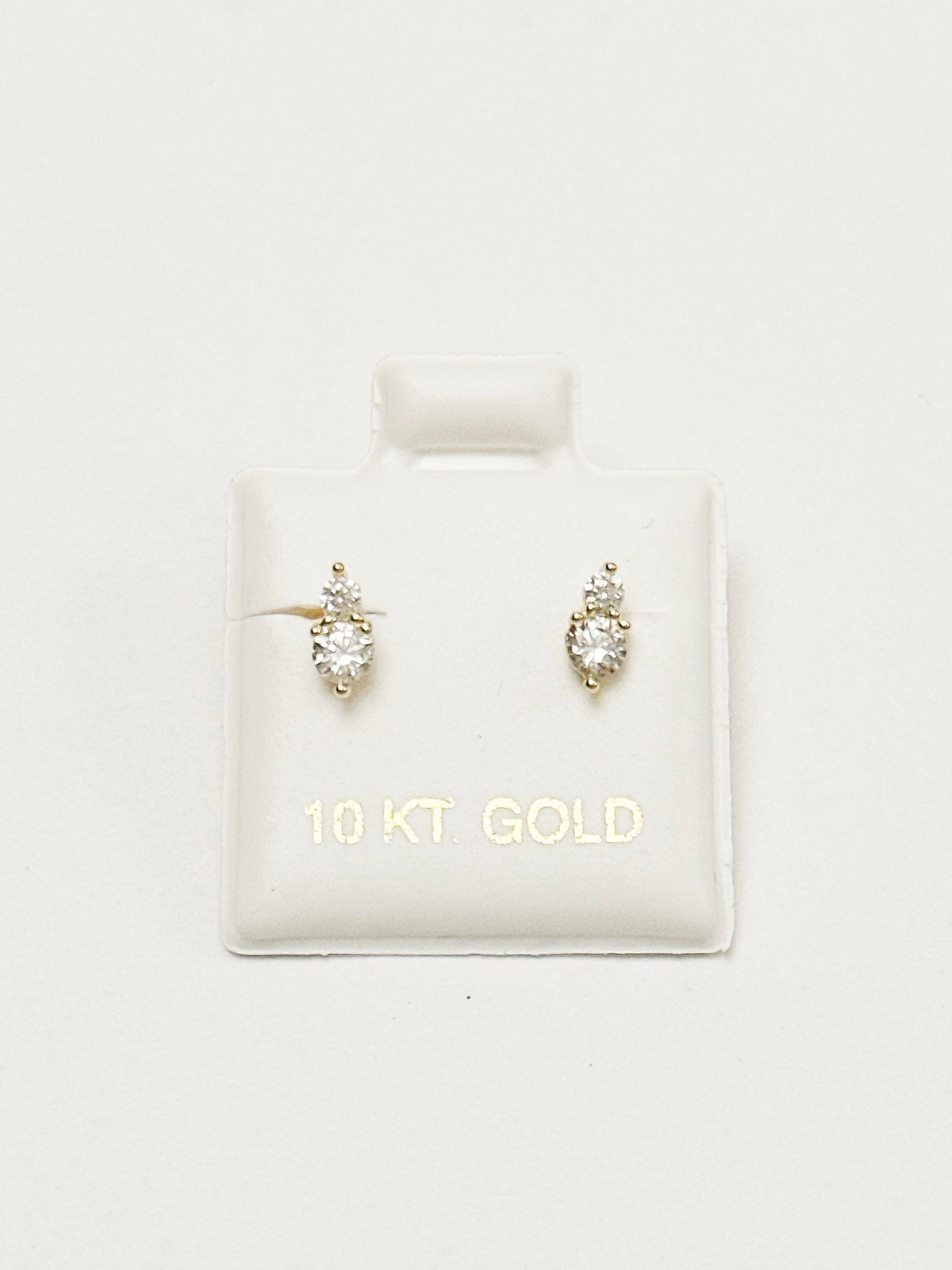 Dos Zirconia Oro 10k