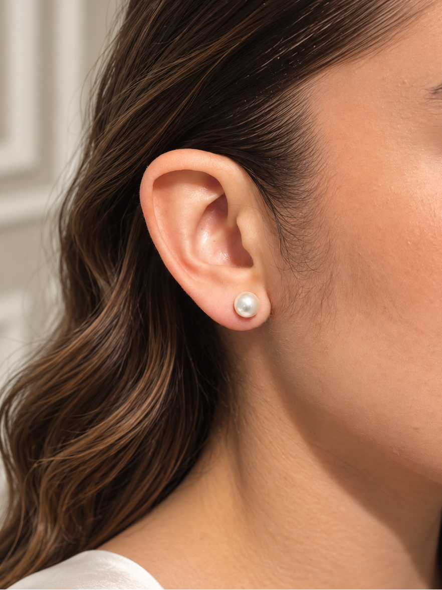 Aretes Perla 8 mm