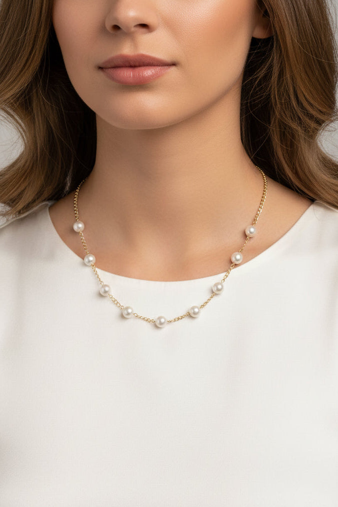 Collar 9 Perlas Swarovski