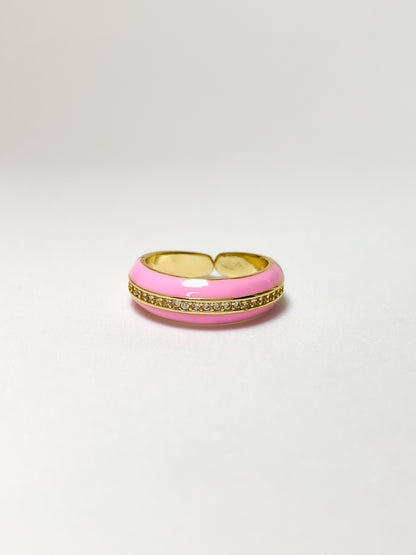Anillo Línea de Cristales - Opciones de Color